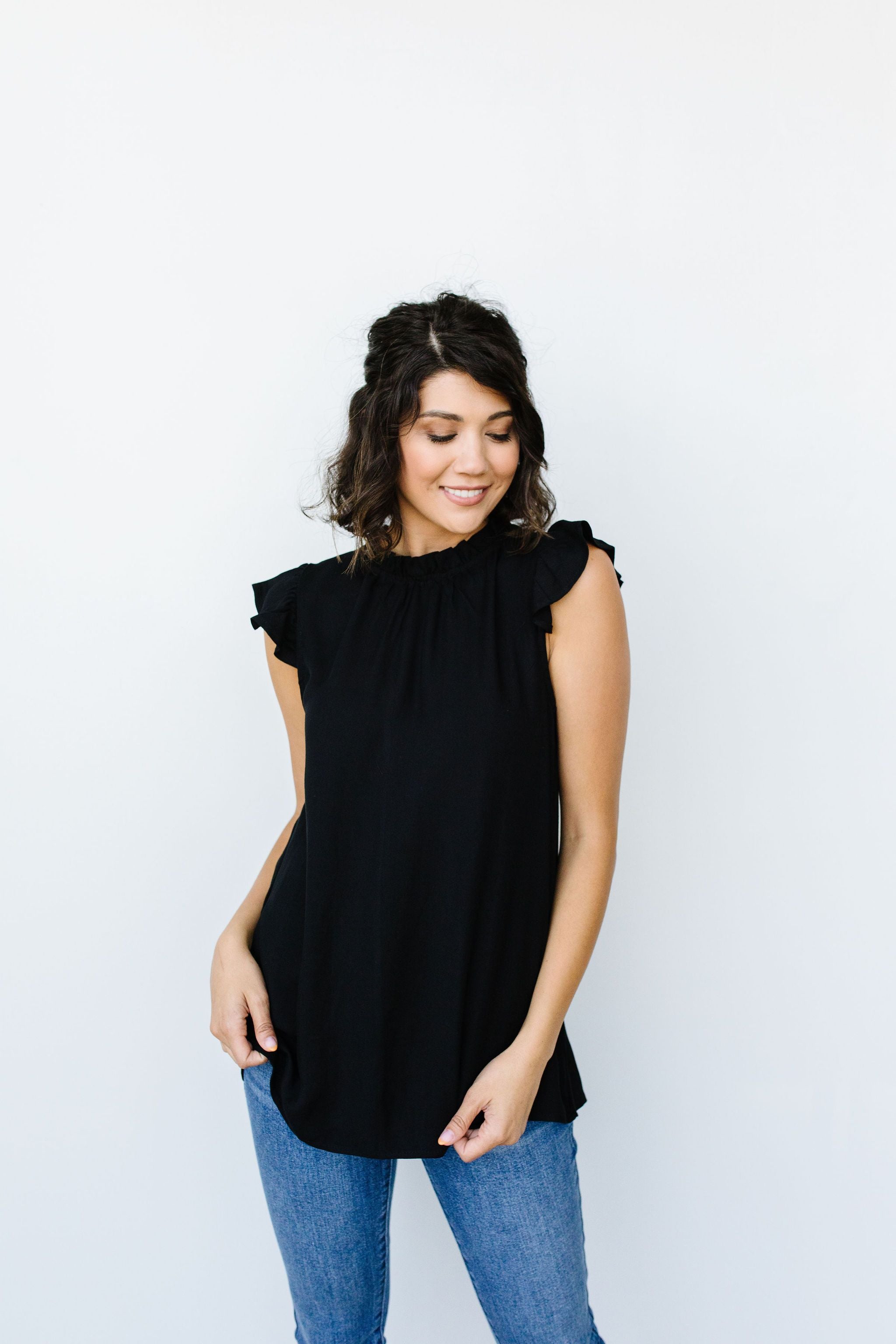 Build Me Up Buttercup Top In Black