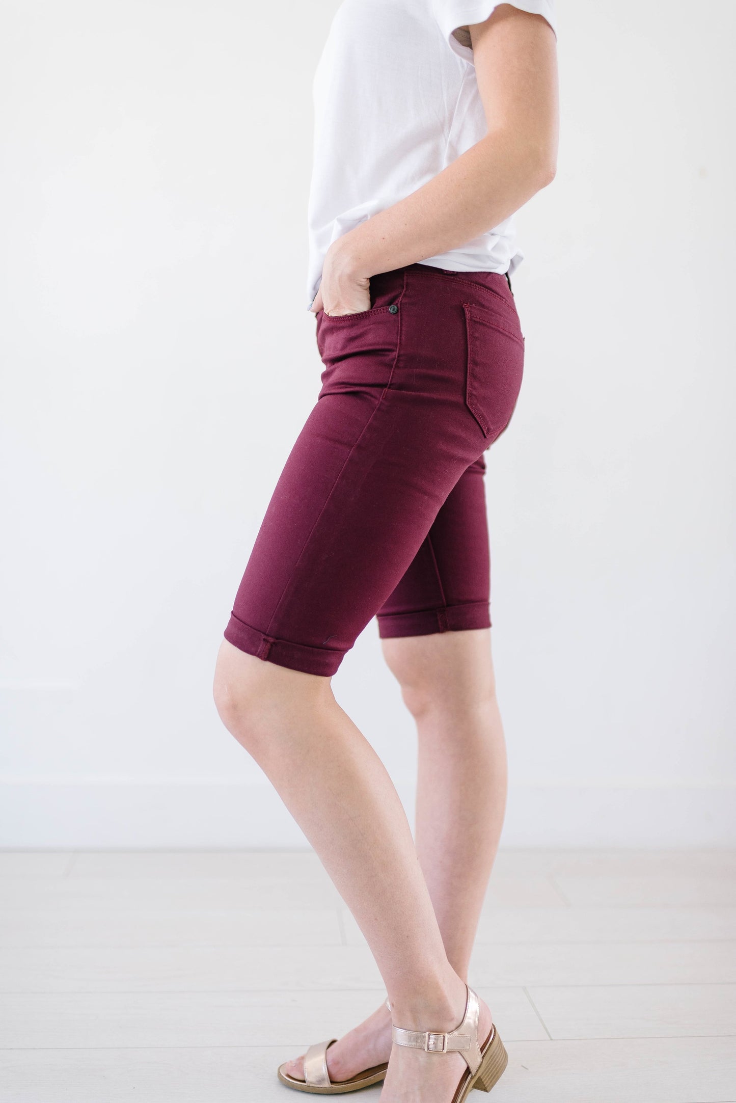 Burgundy Bermudas