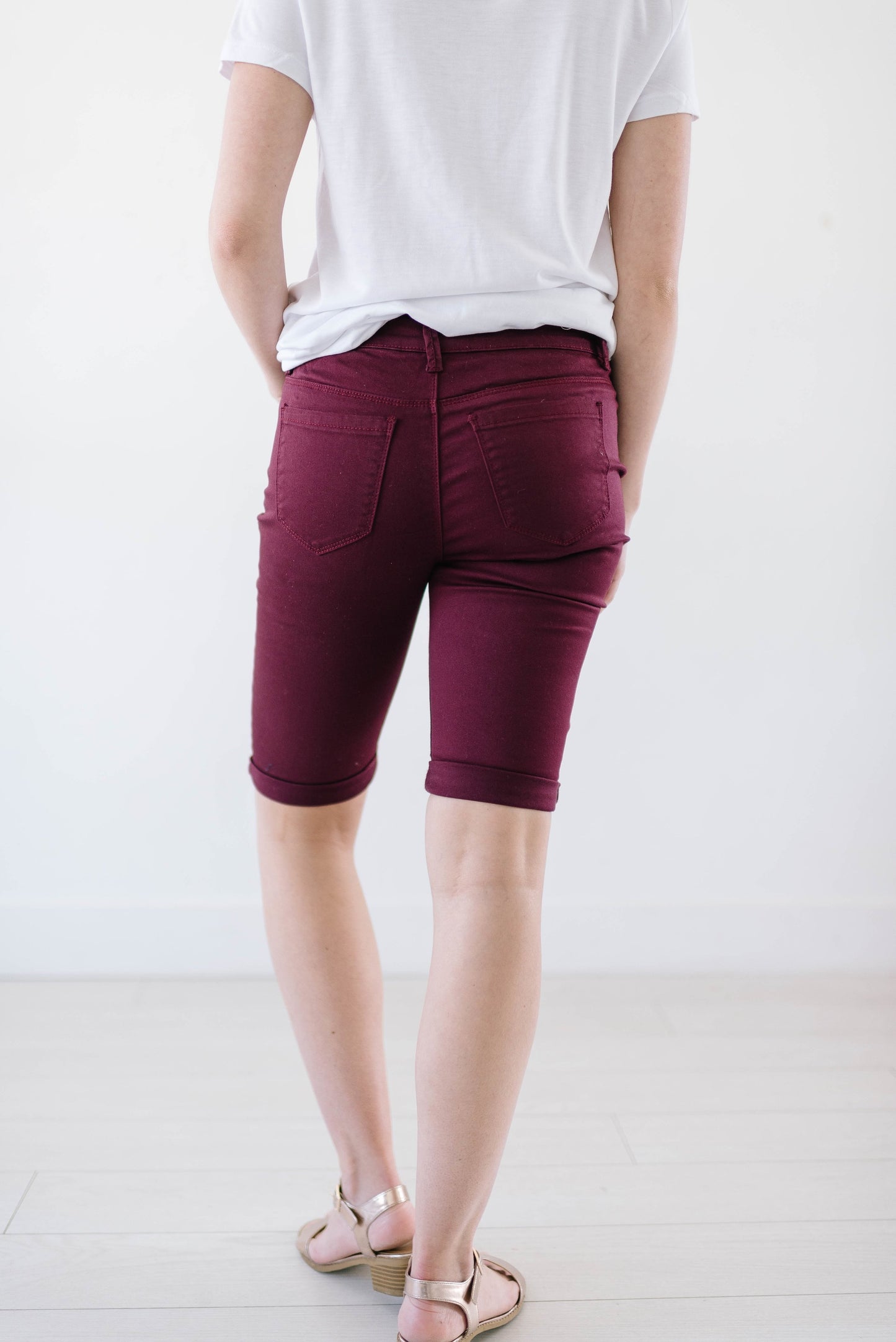 Burgundy Bermudas