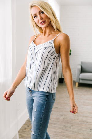Business Or Pleasure Striped Tank - ALL SALES FINAL