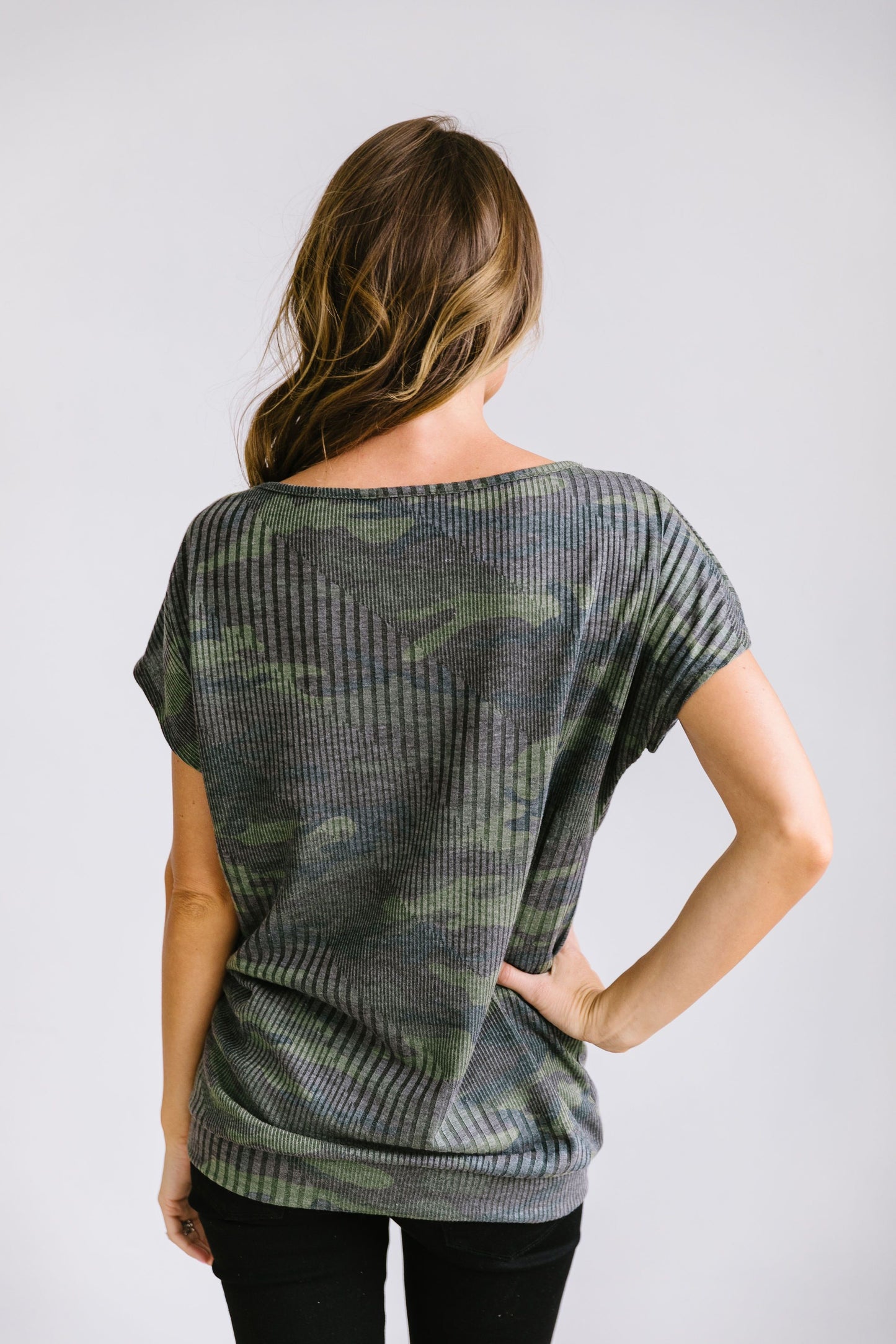 Camo Kangaroo Pocket Top