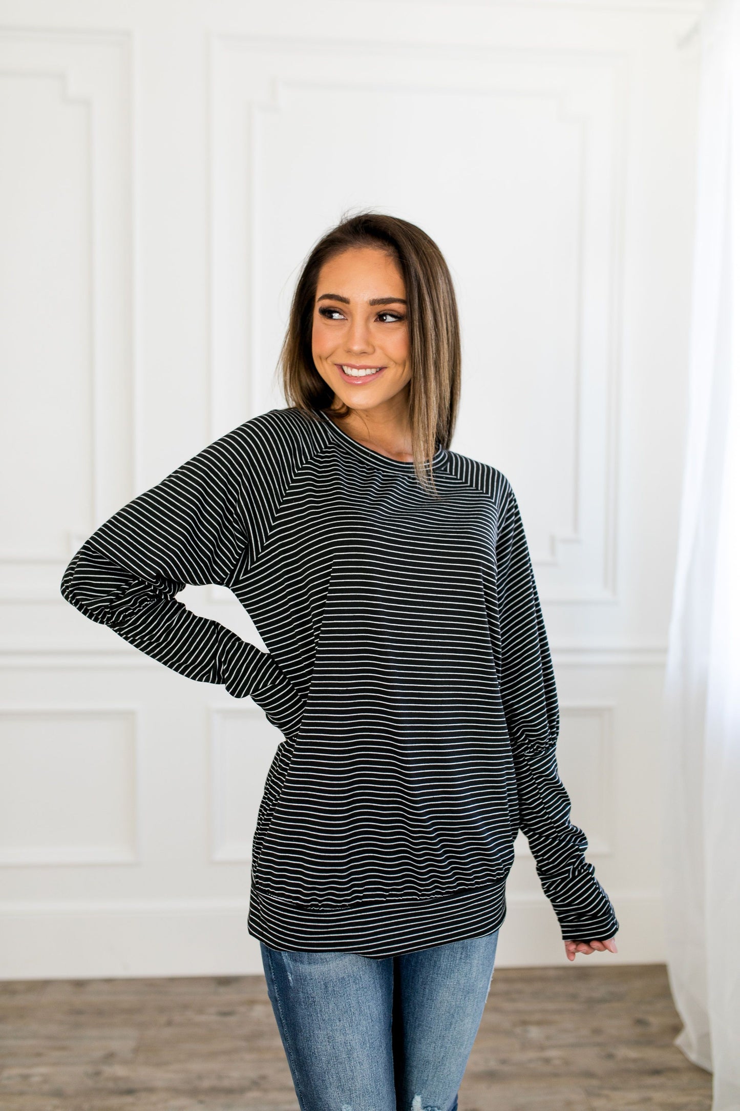 Carefree Weekend Striped Top