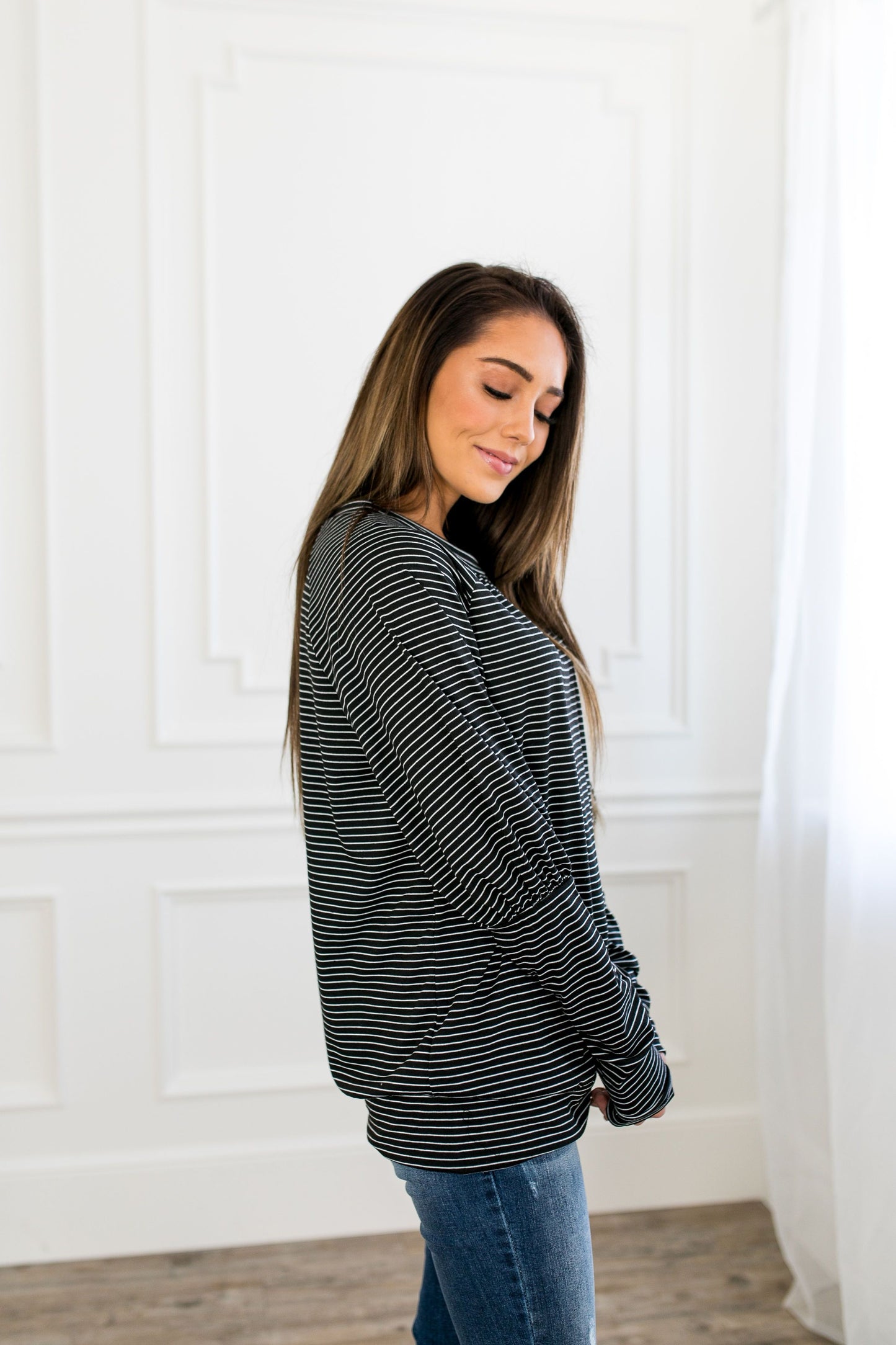 Carefree Weekend Striped Top