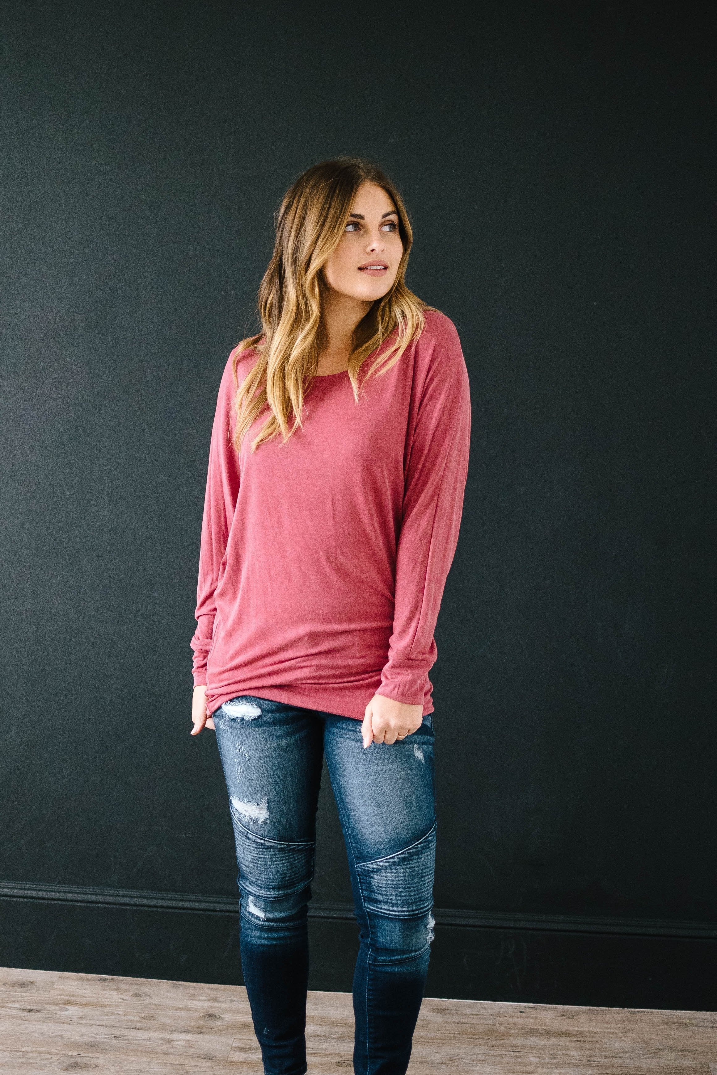 Casual Friday Top in Rose