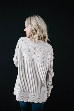 Chenille Sweater in Cream