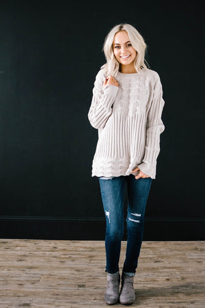 Chenille Sweater in Cream