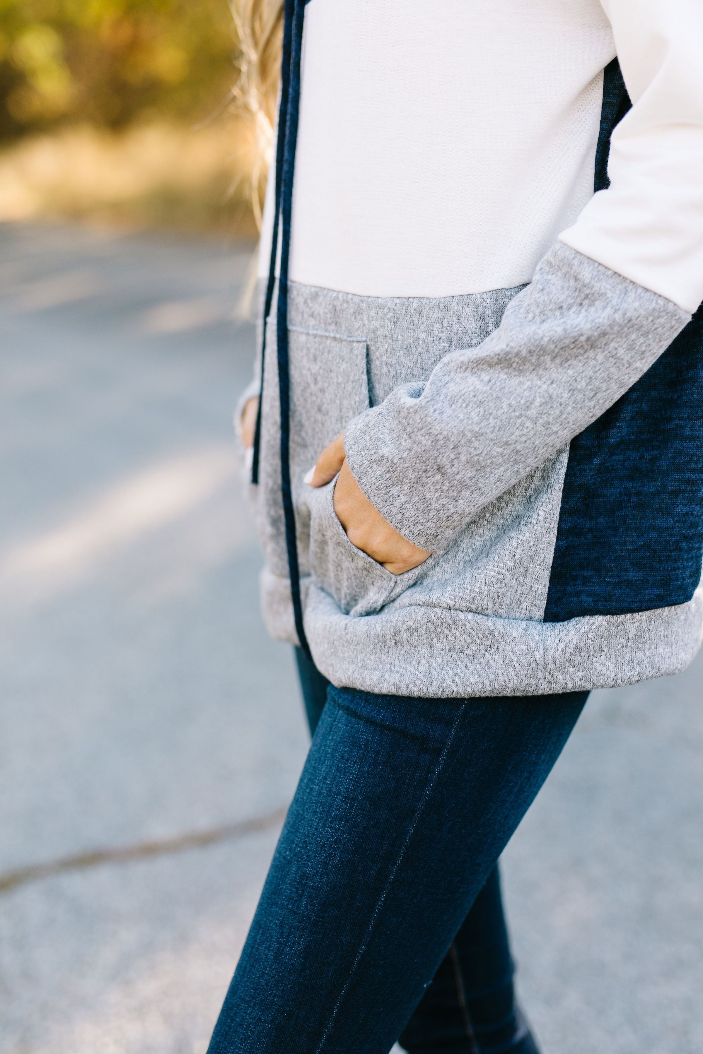 Chip Off The Old Color Block Hoodie - ALL SALES FINAL