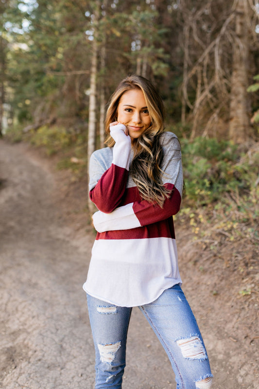 Chloe Bold Color Block Sweater