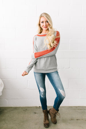 Clever Color Block Waffle Knit Top - ALL SALES FINAL