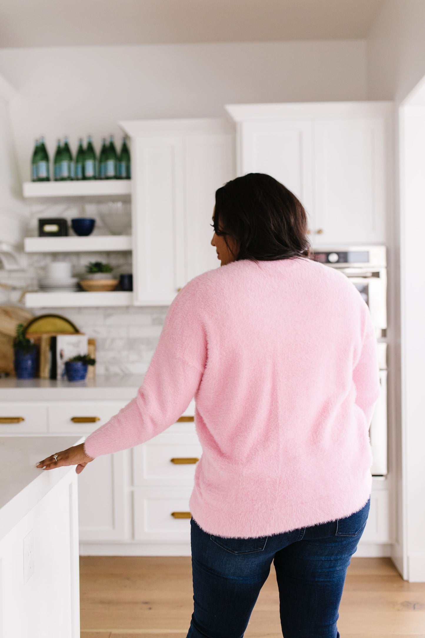 Count The Ways Fuzzy Pullover In Pink