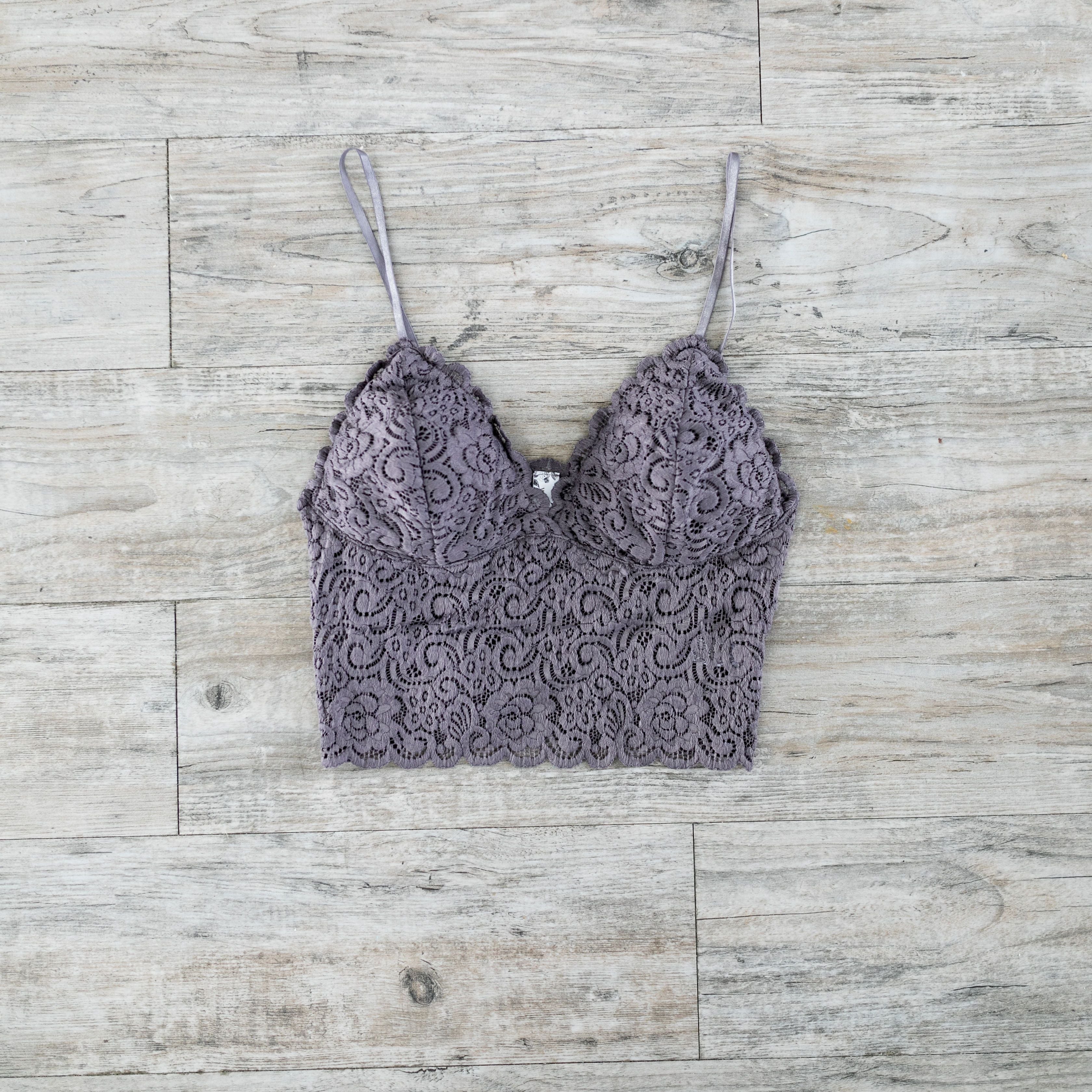 Cropped Lace Camisole In Dusk