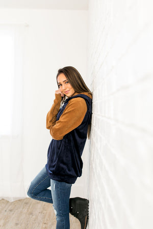 Daydreamer Velour Colorblock Hoodie - ALL SALES FINAL