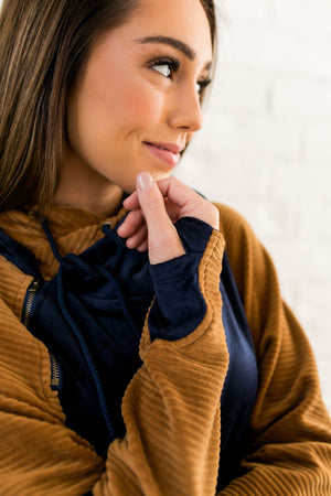 Daydreamer Velour Colorblock Hoodie - ALL SALES FINAL