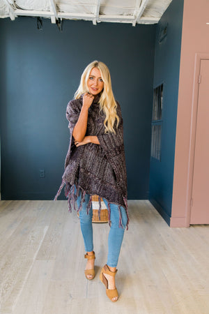 Dixie Chick Fringed Poncho - ALL SALES FINAL - ALL SALES FINAL