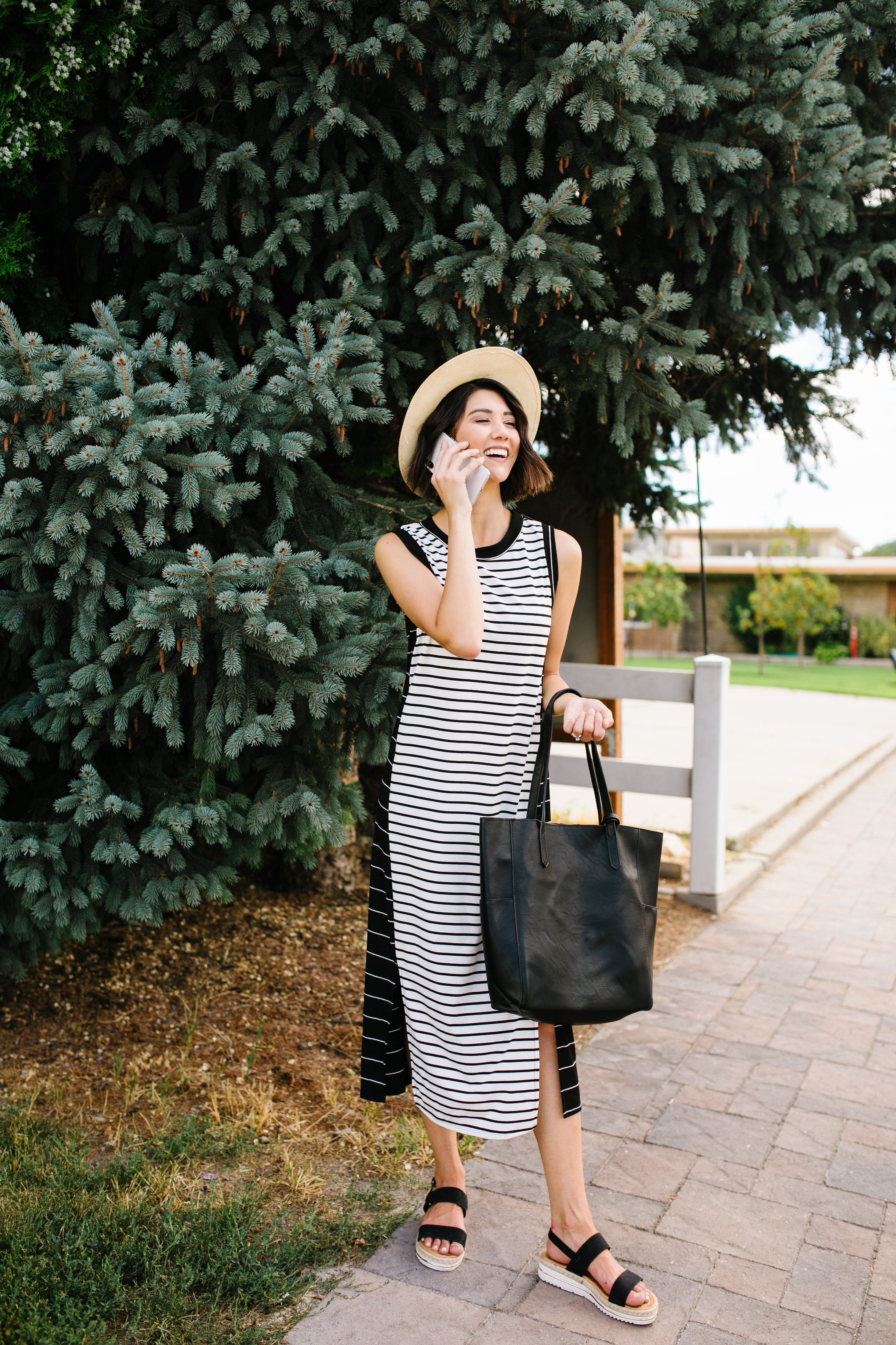 Double Dipped Striped Dress