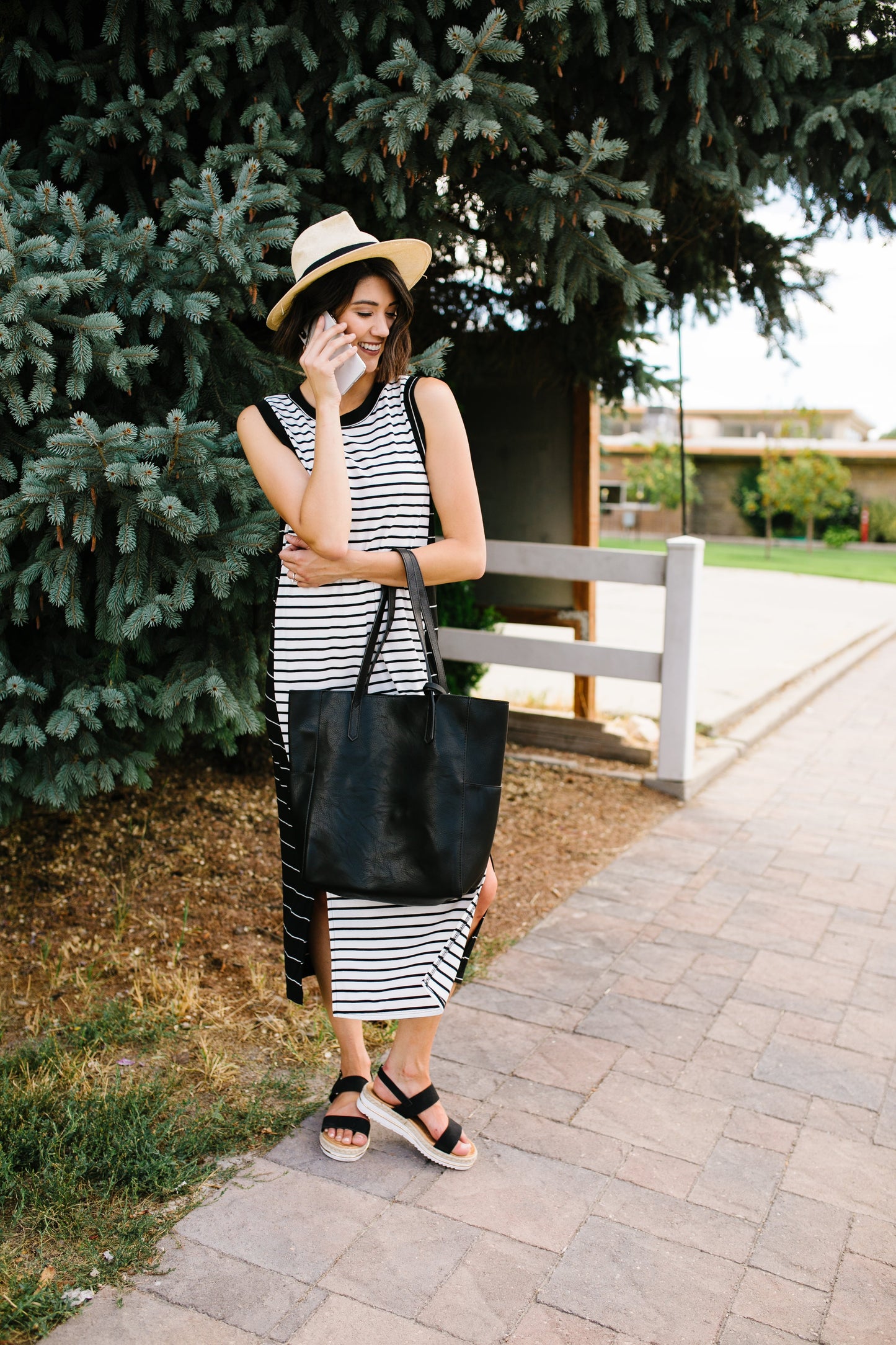 Double Dipped Striped Dress