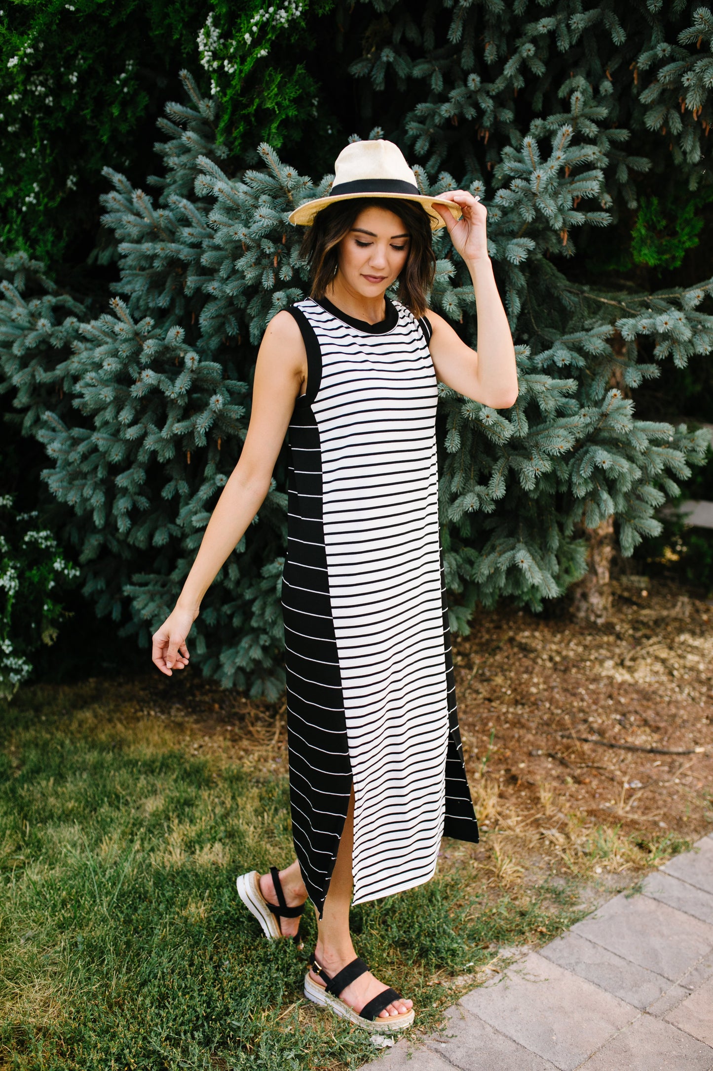 Double Dipped Striped Dress