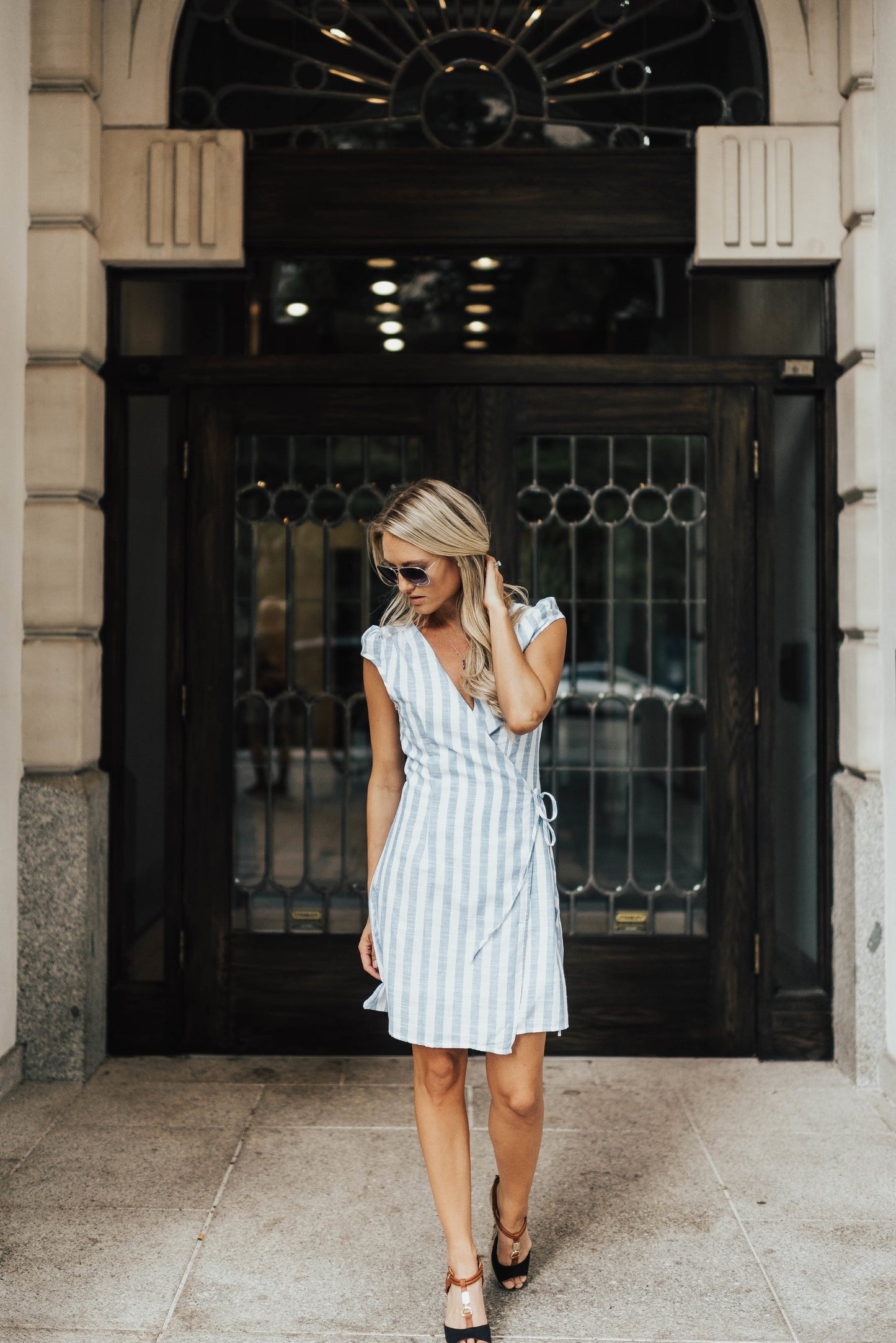 Dream Stripes Wrap Dress