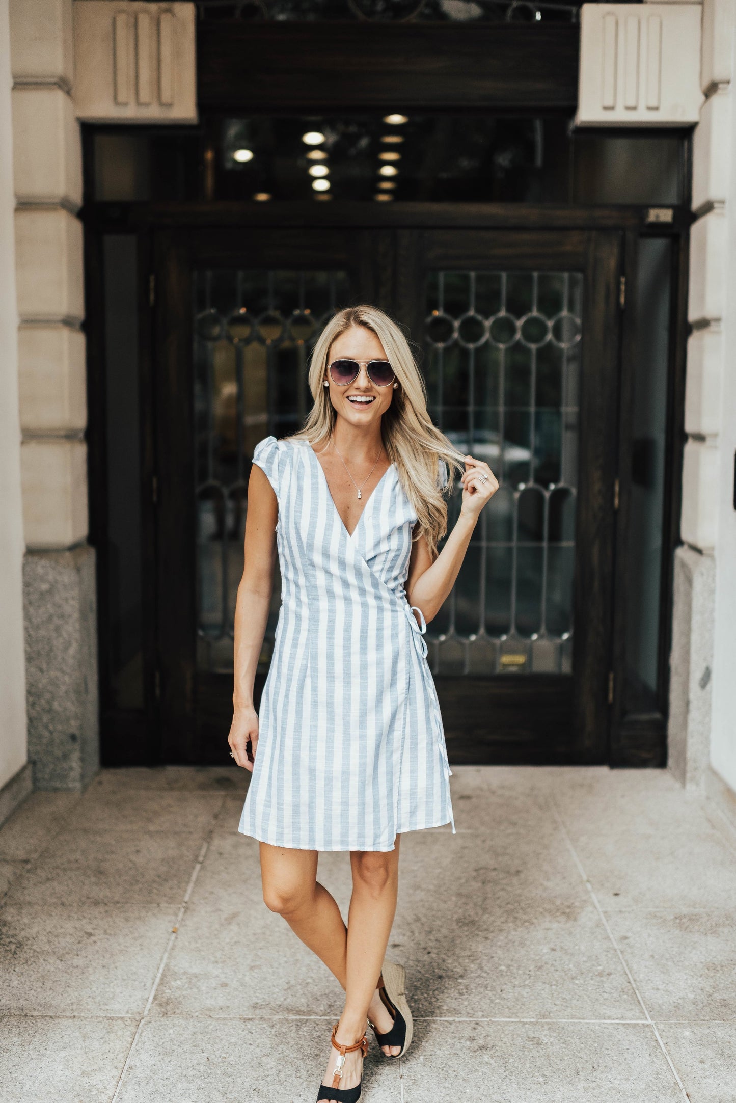 Dream Stripes Wrap Dress