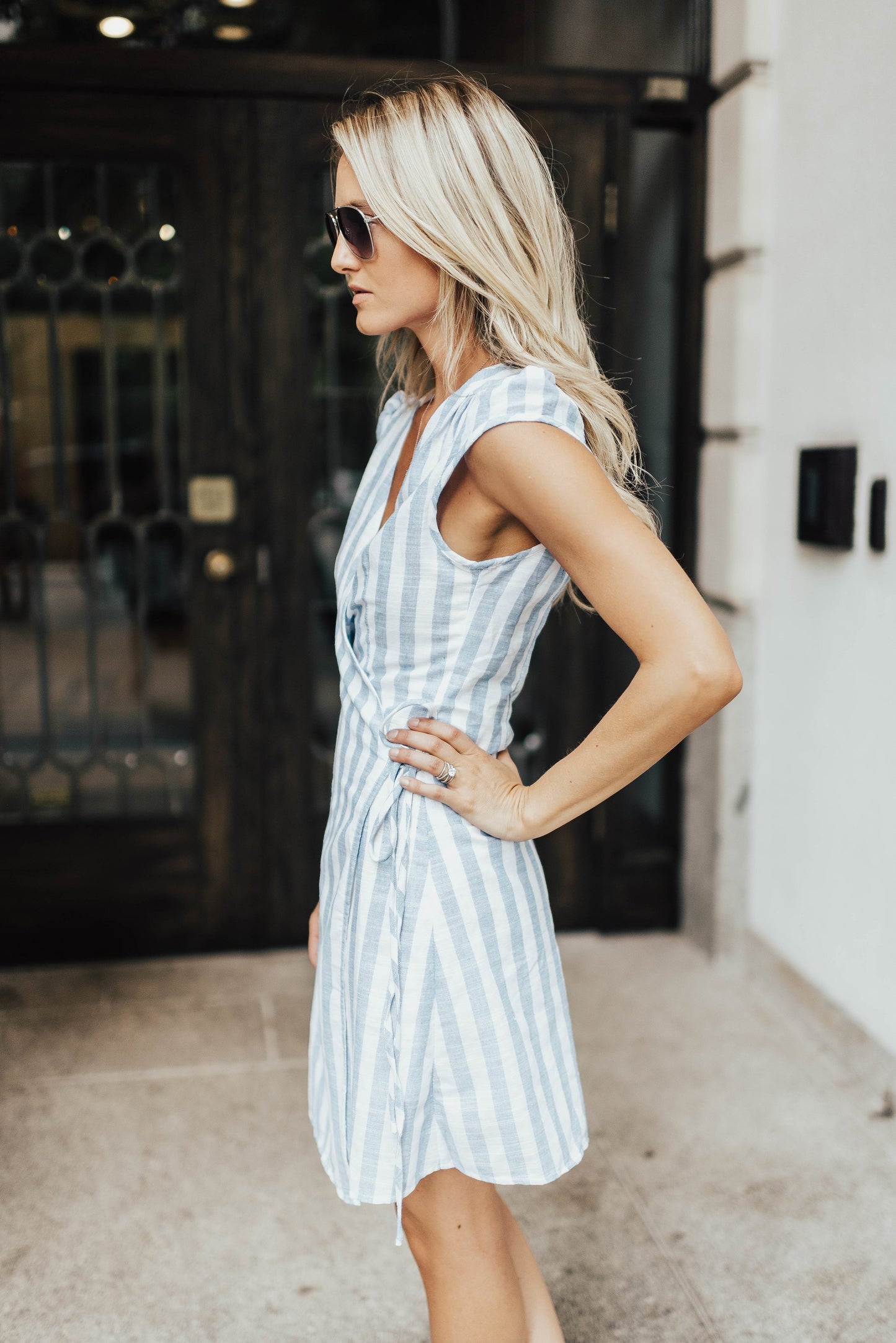 Dream Stripes Wrap Dress