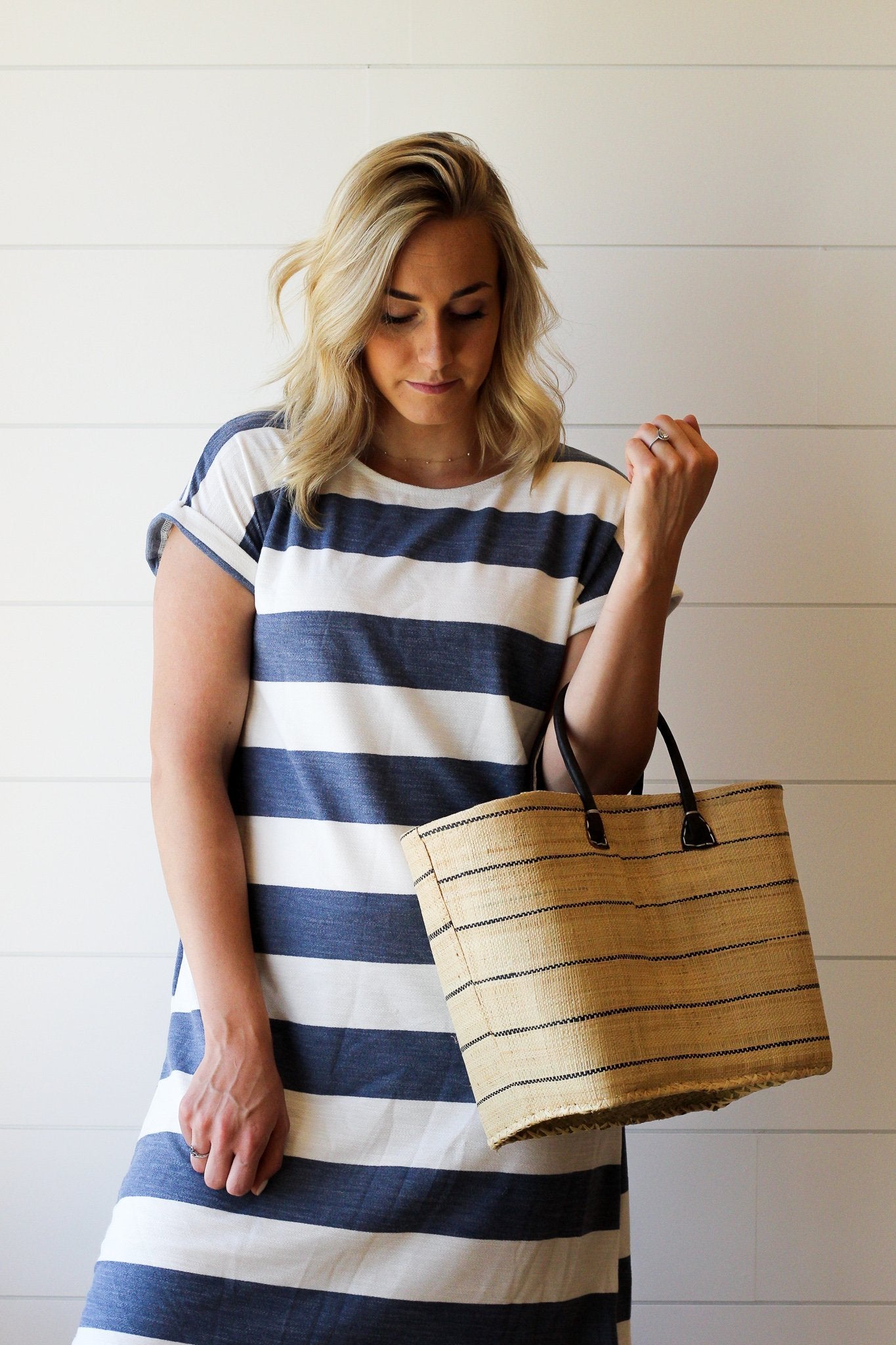 Dream Vacation Straw Beach Tote