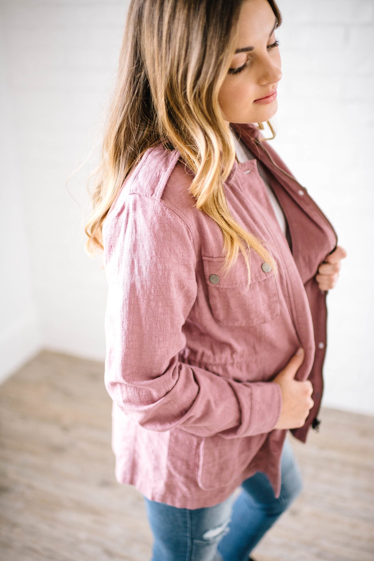 Easy Breezy Jacket in Mauve