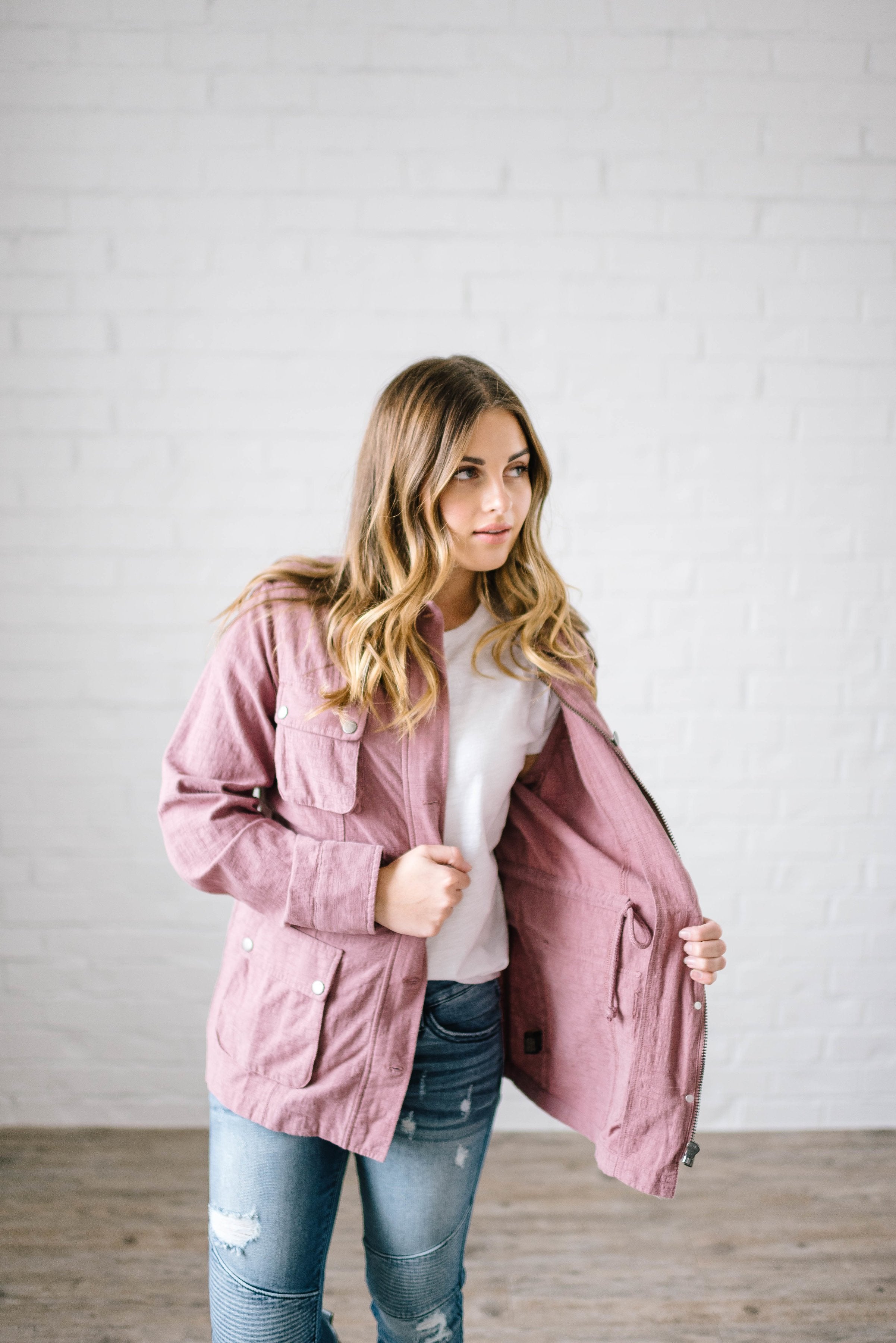 Easy Breezy Jacket in Mauve