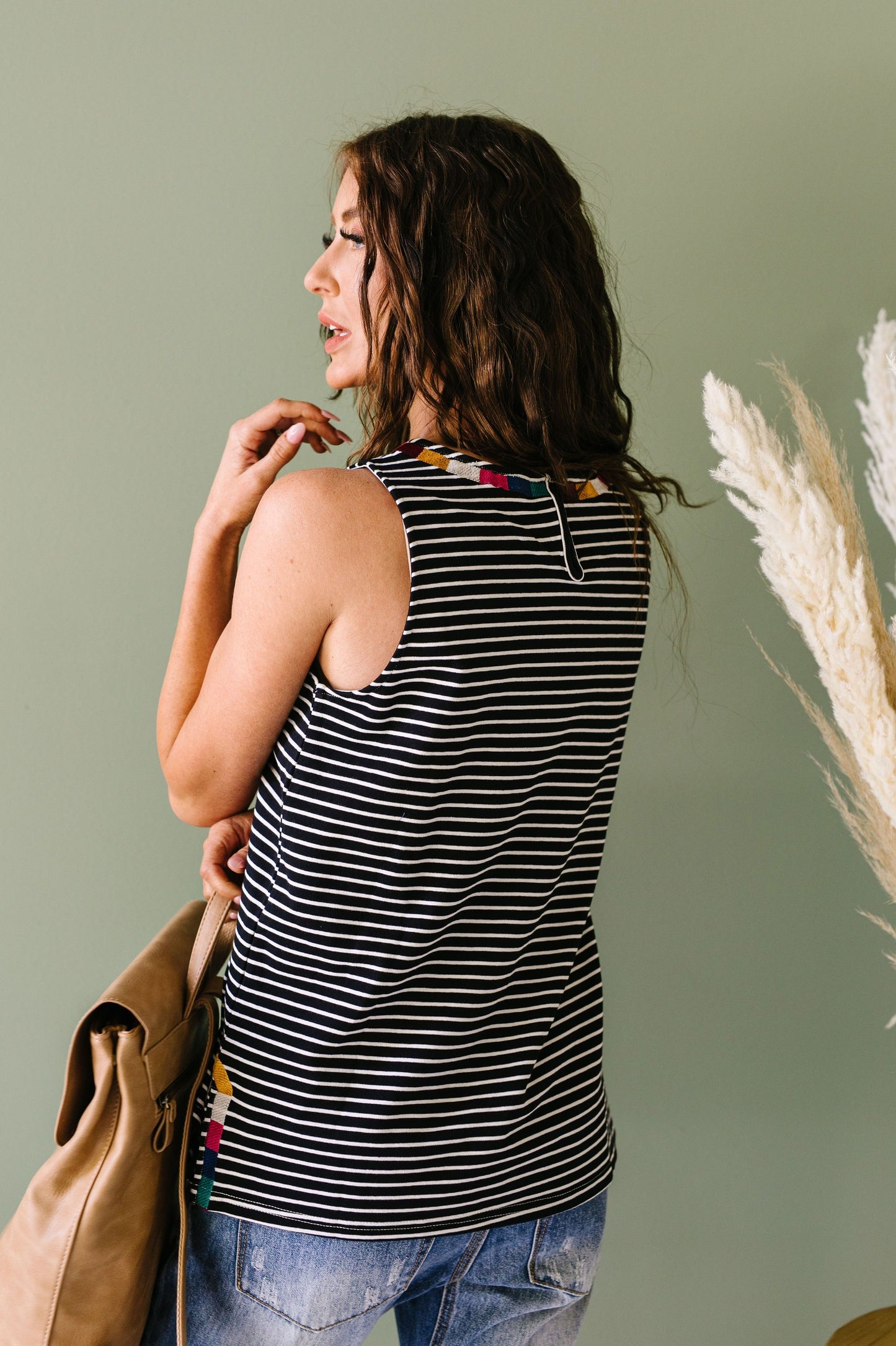 Ember Embroidered Striped Top
