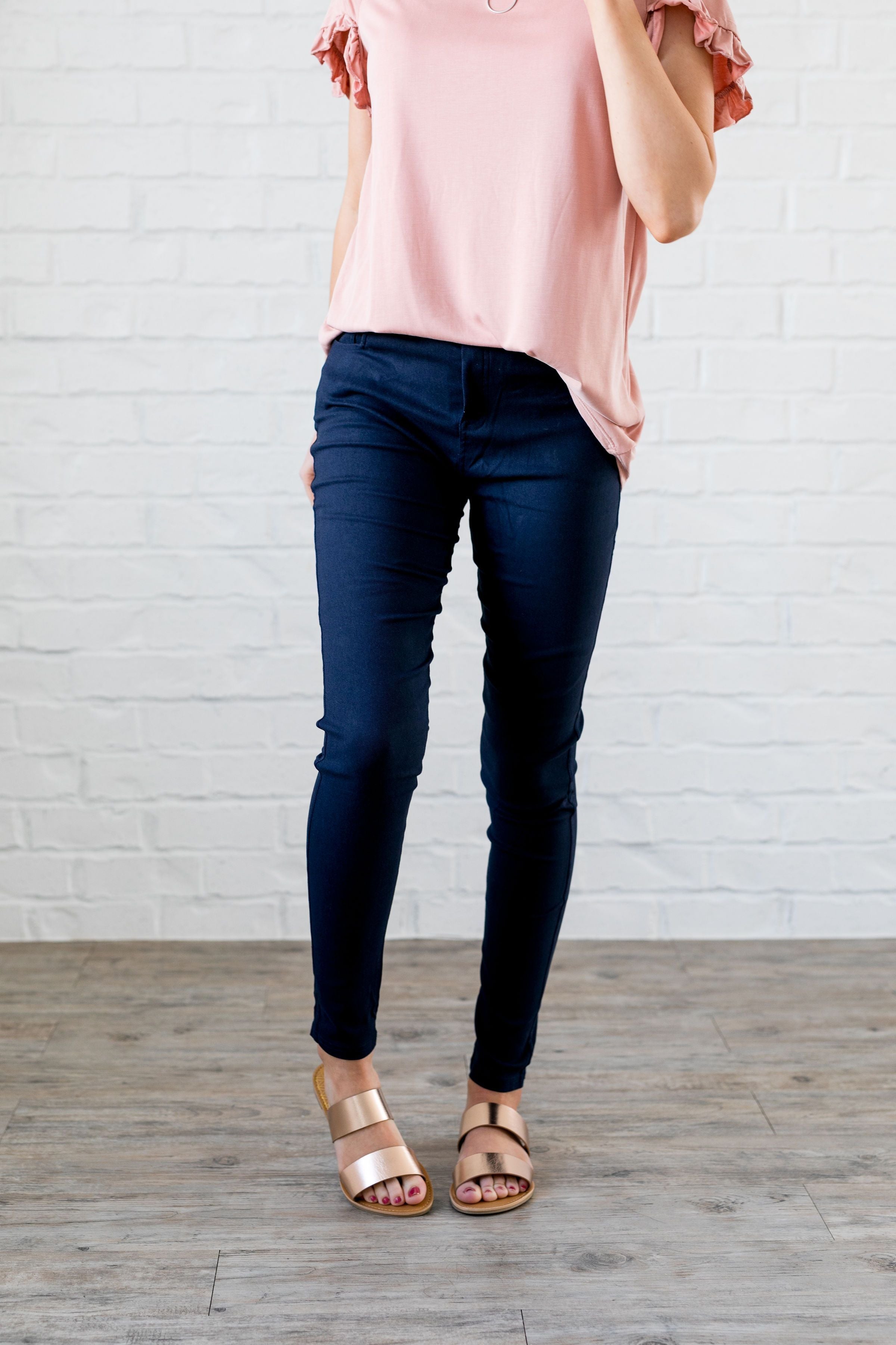 Everyday Colored Jeggings in Navy