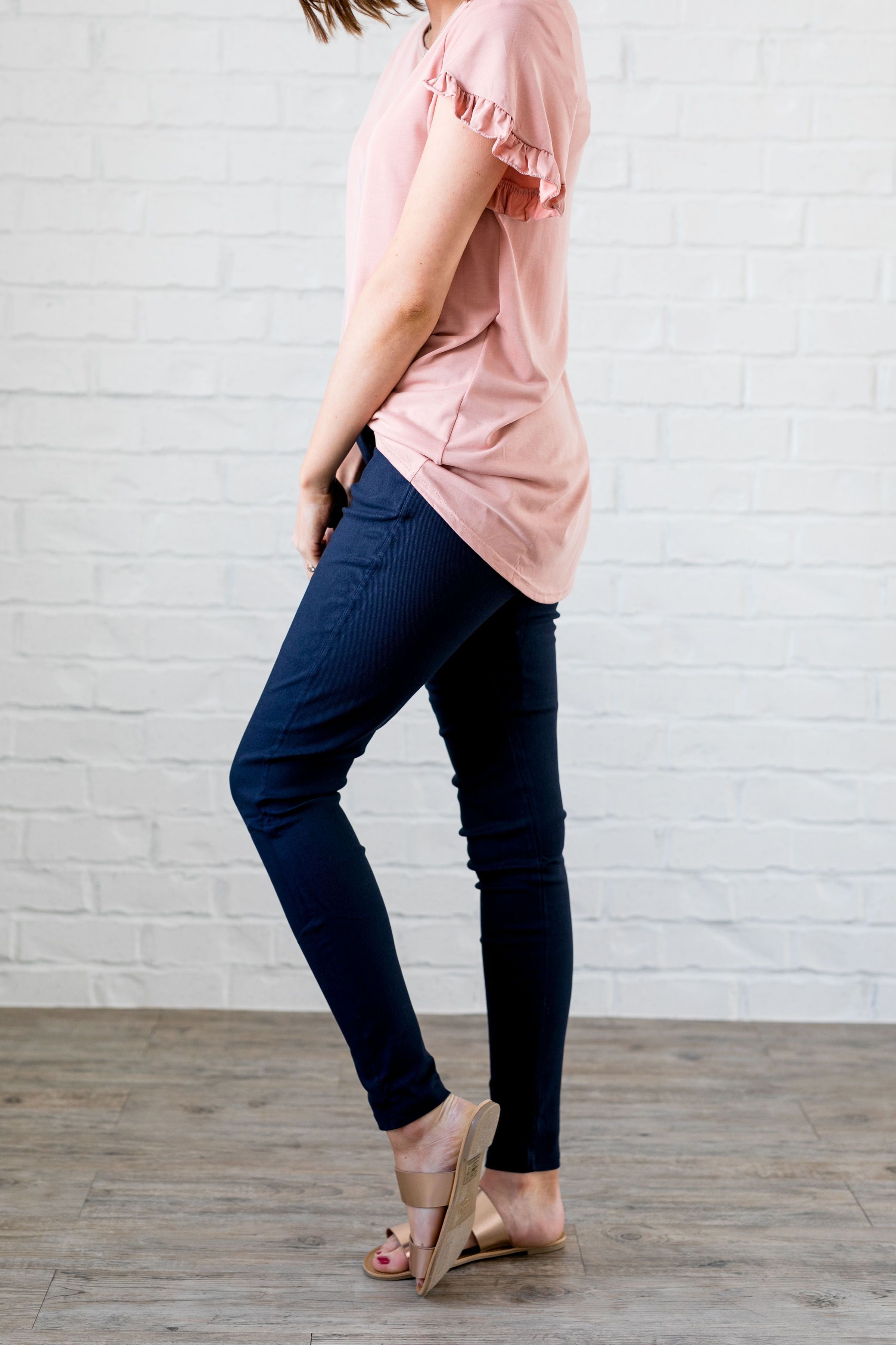 Everyday Colored Jeggings in Navy