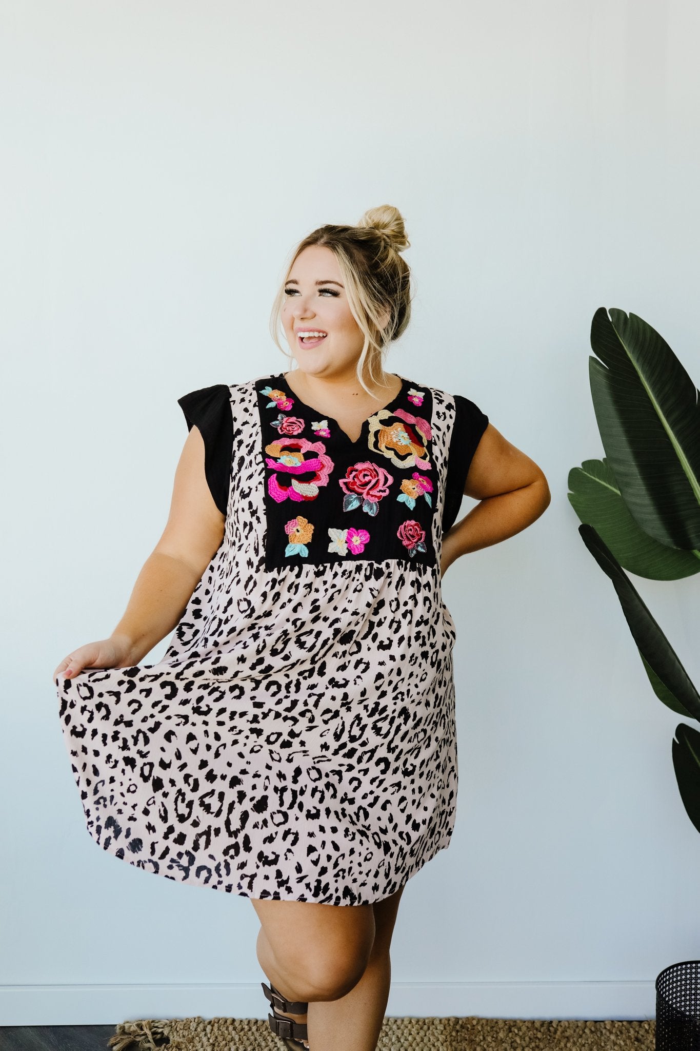 Favorite Garden Spot Embroidered Dress