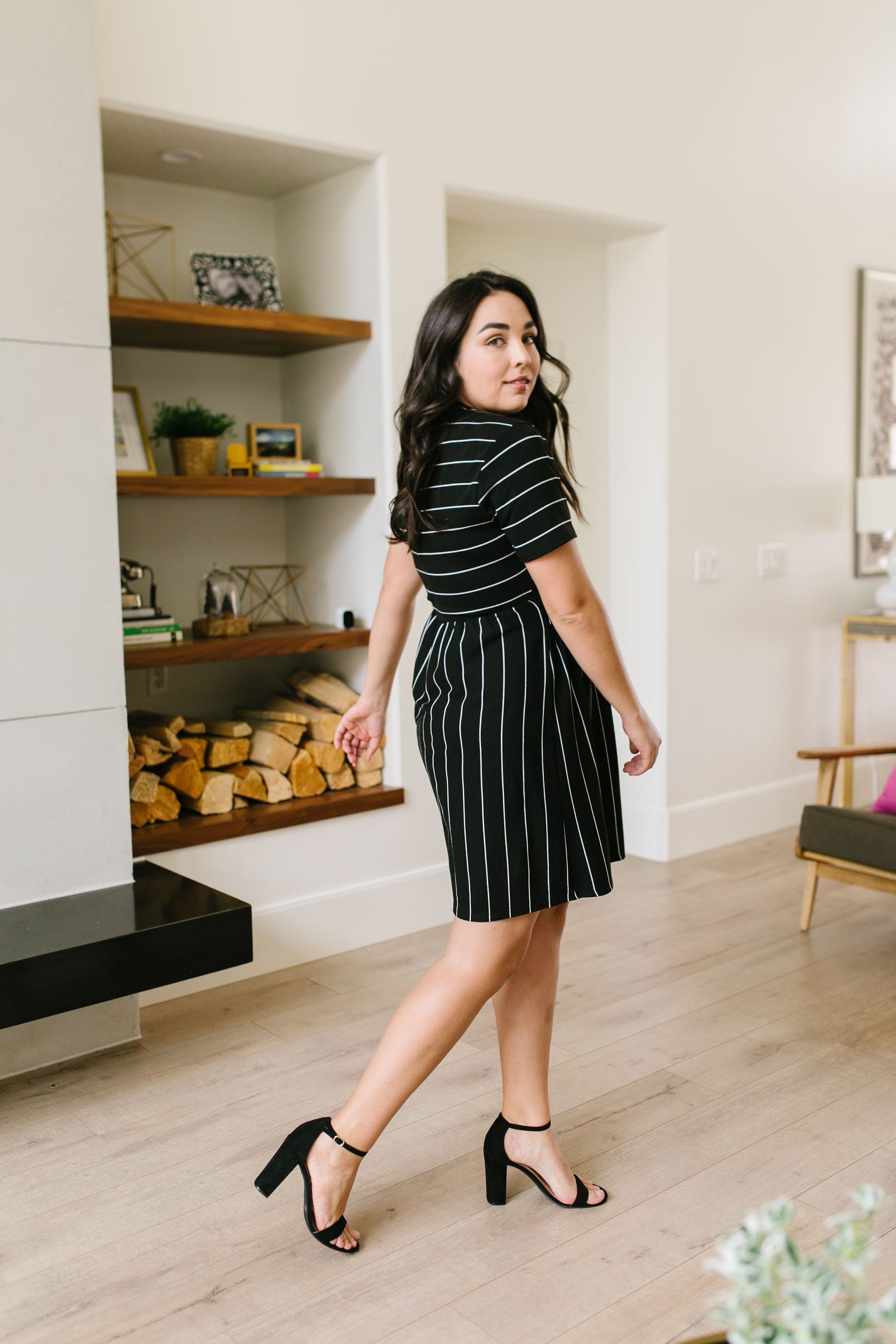 Fine Line Midi Dress