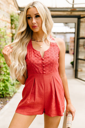 First Place Lace Romper