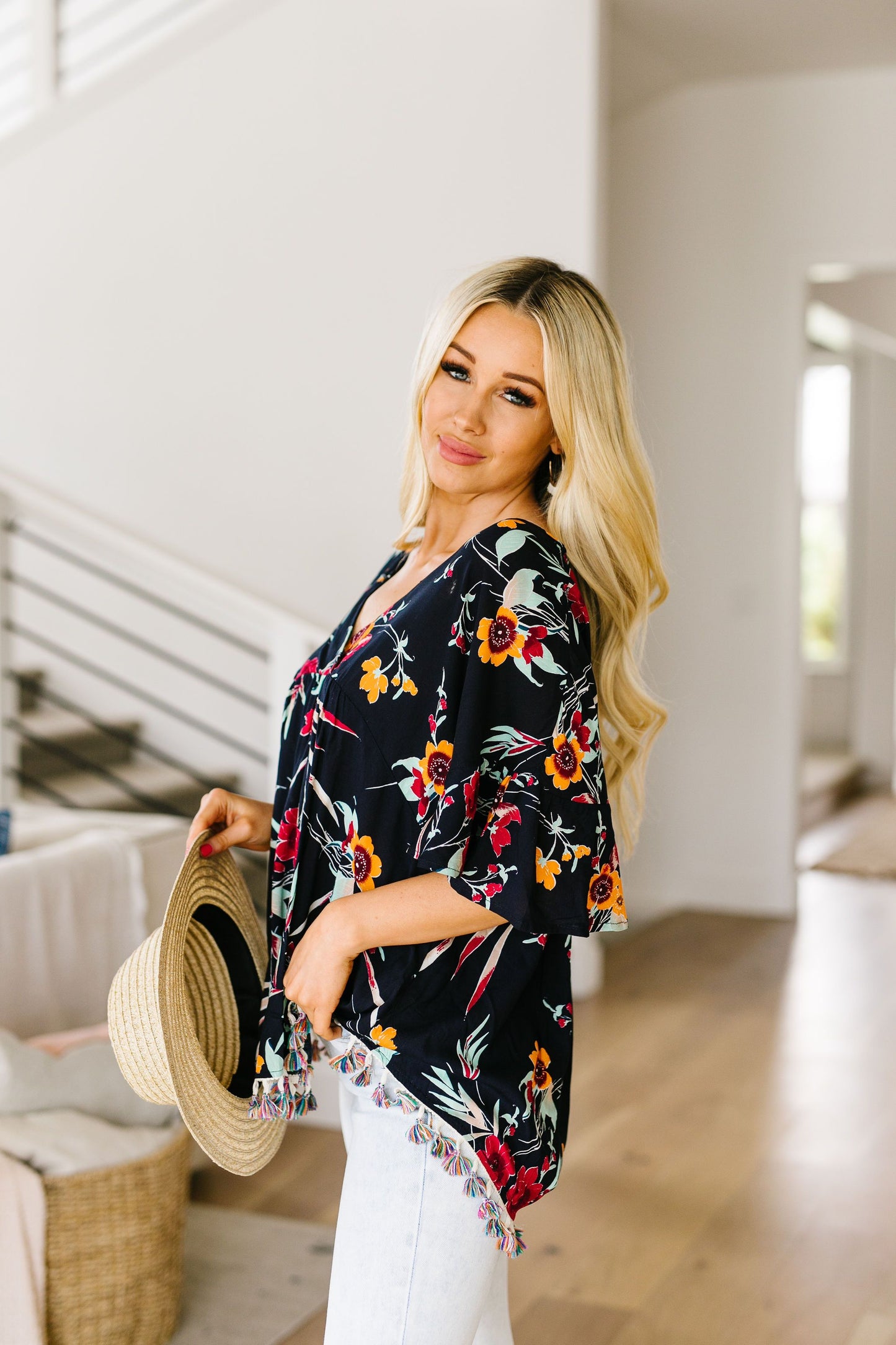 Flowers & Fringe Blouse