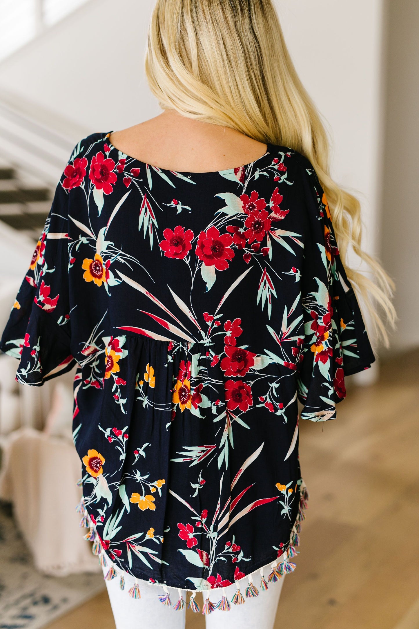 Flowers & Fringe Blouse