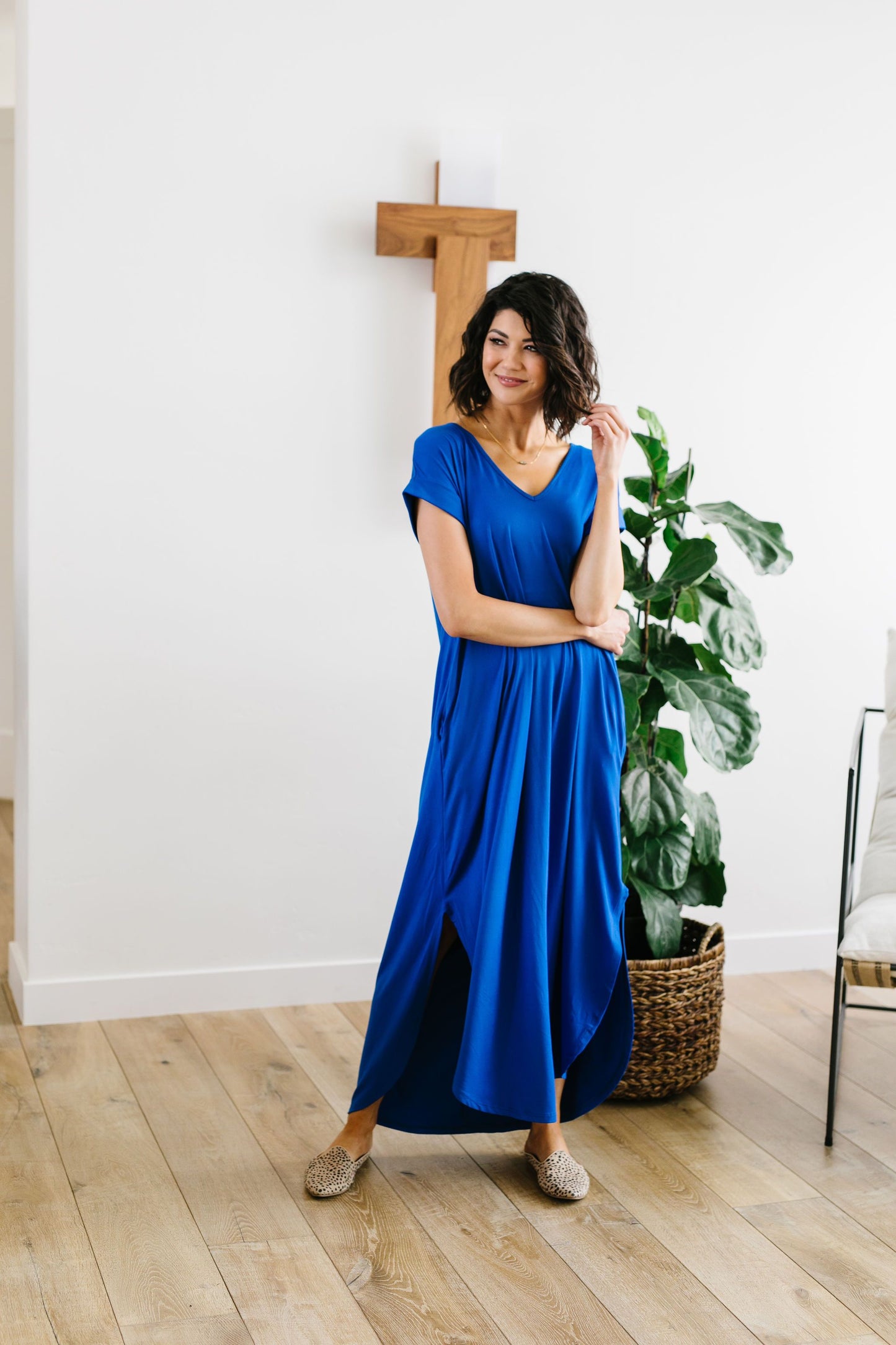 Free And Easy Maxi Dress In Royal Blue