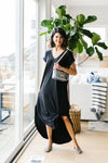 Free And Easy V-Neck Maxi Dress In Black