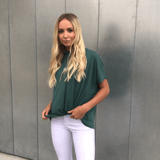Green One Shoulder Knot Top