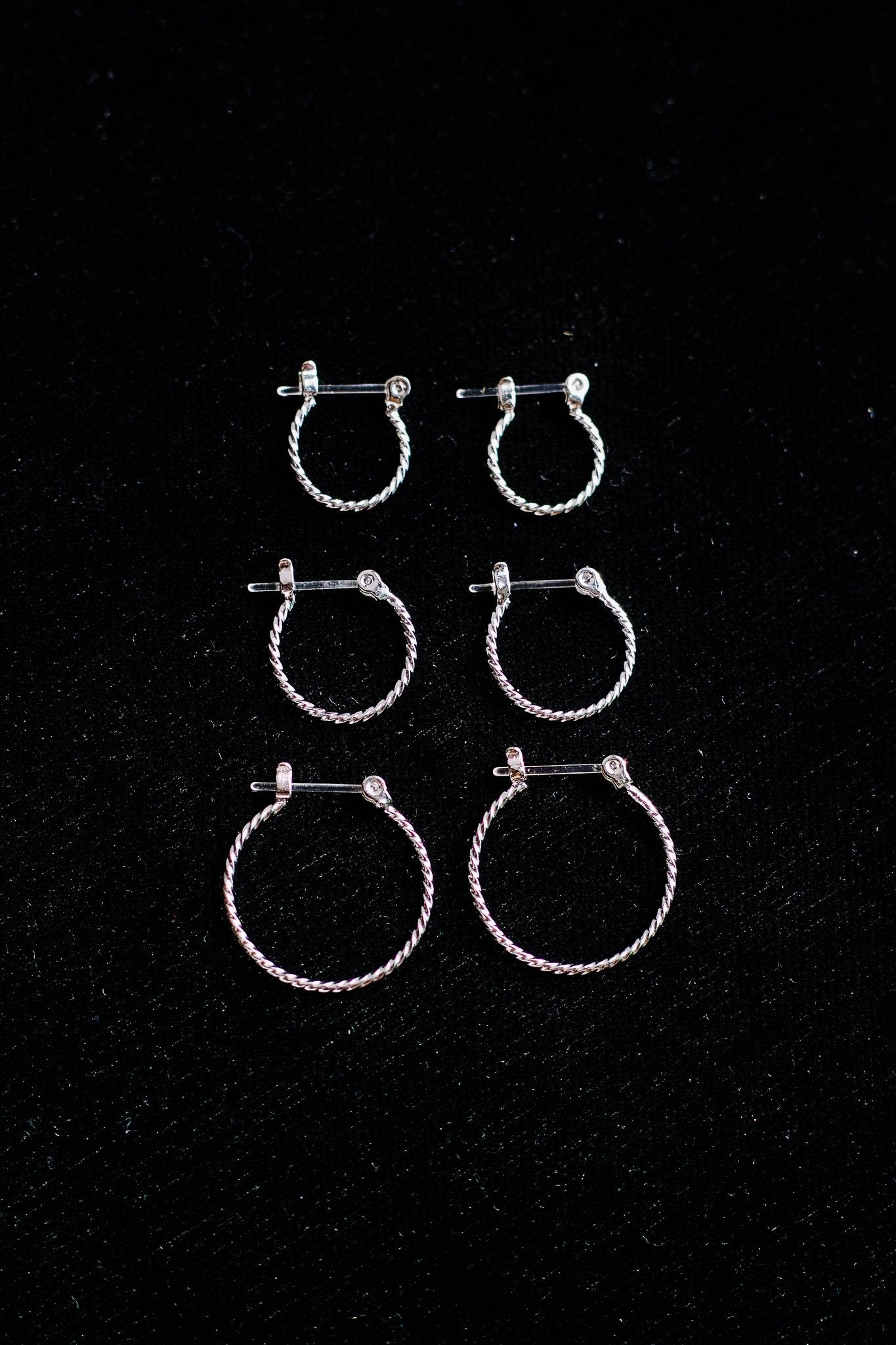 Hoops Galore Set In Silver