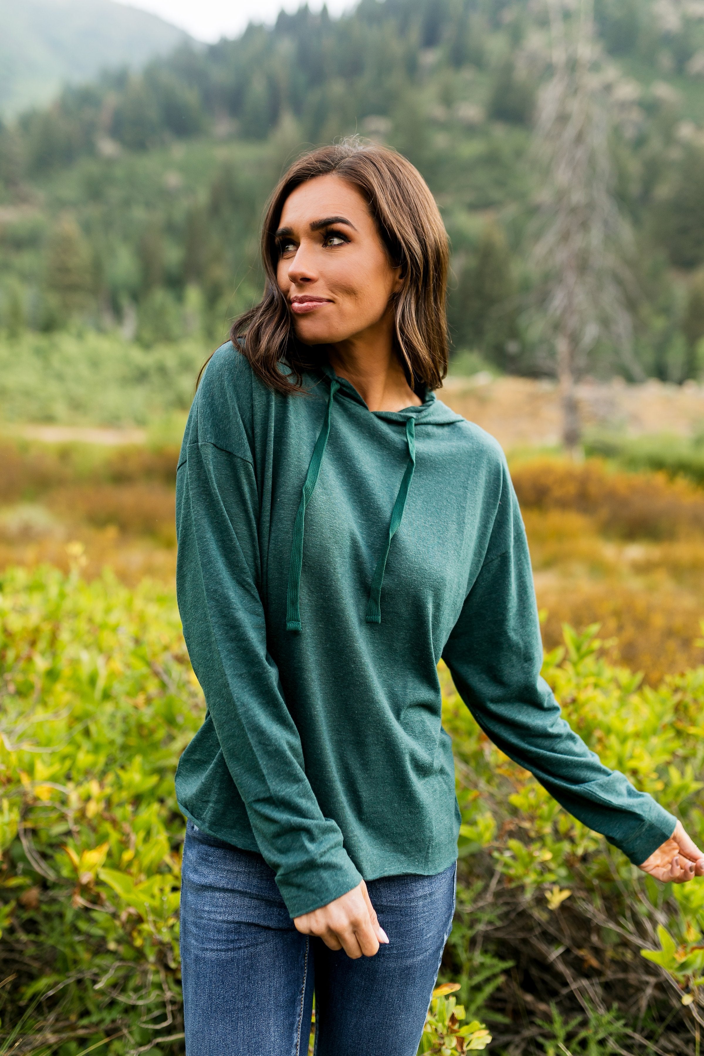 Huntress Hoodie in Forest Green