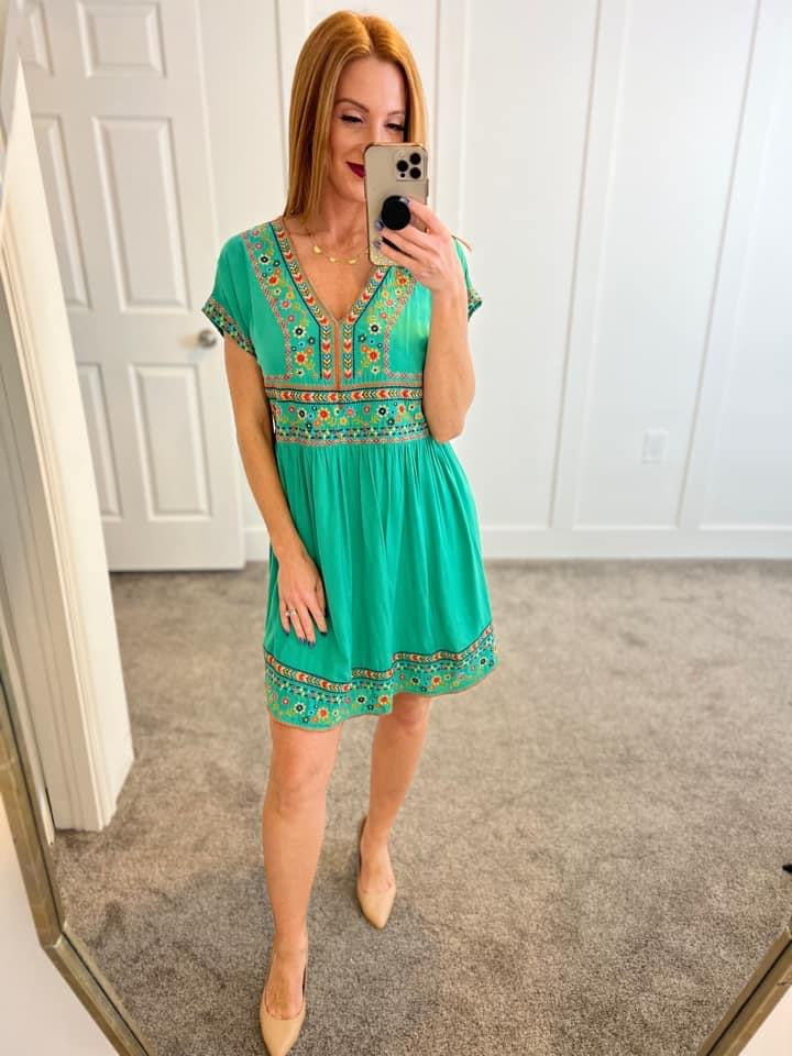 Sunrise In Morocco Embroidered Dress