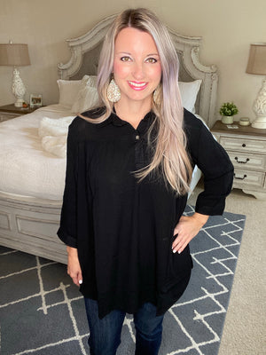 Professionally Casual Top in Black