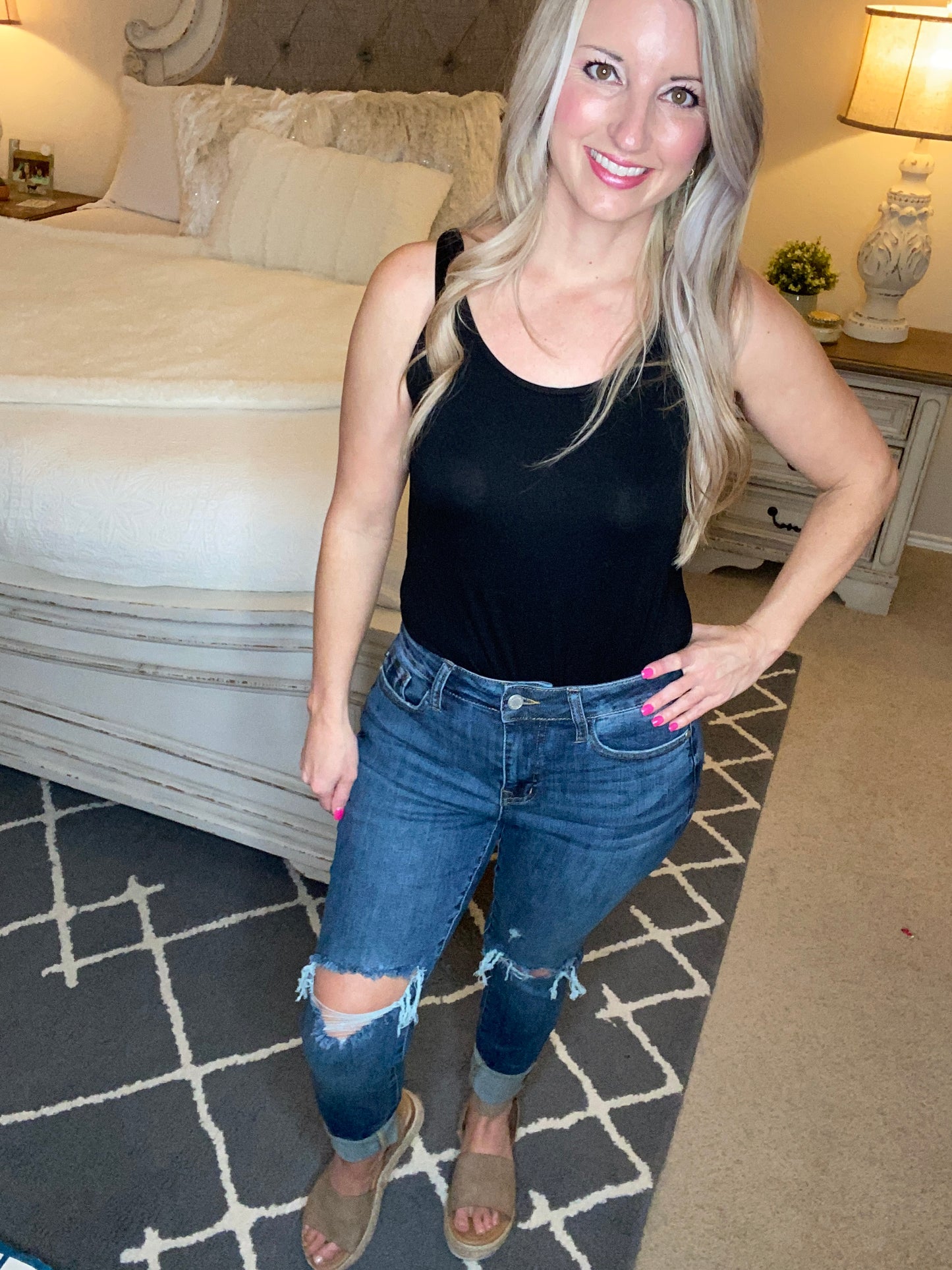 Destructive and Destroyed Medium Wash Jeans