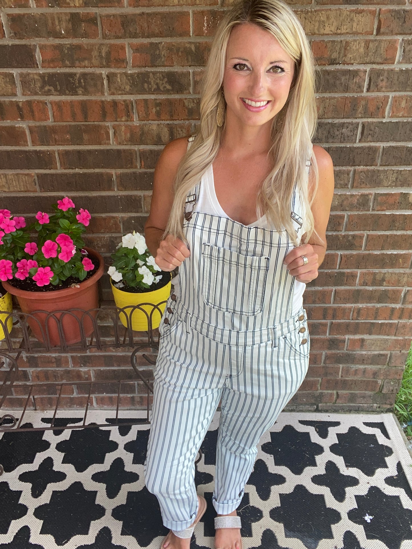 Railroad Stripe Overalls