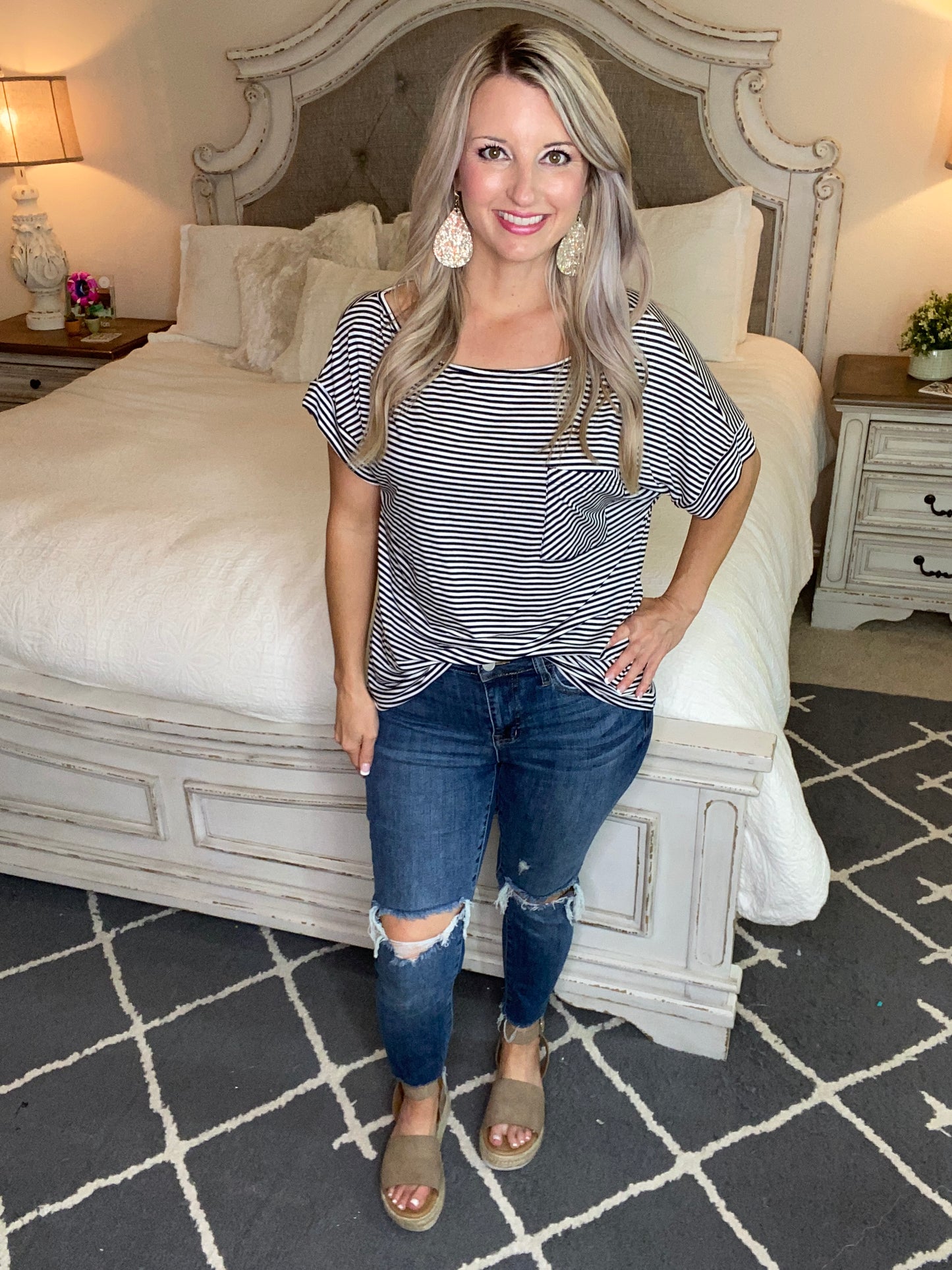 The Boardwalk Top in Navy