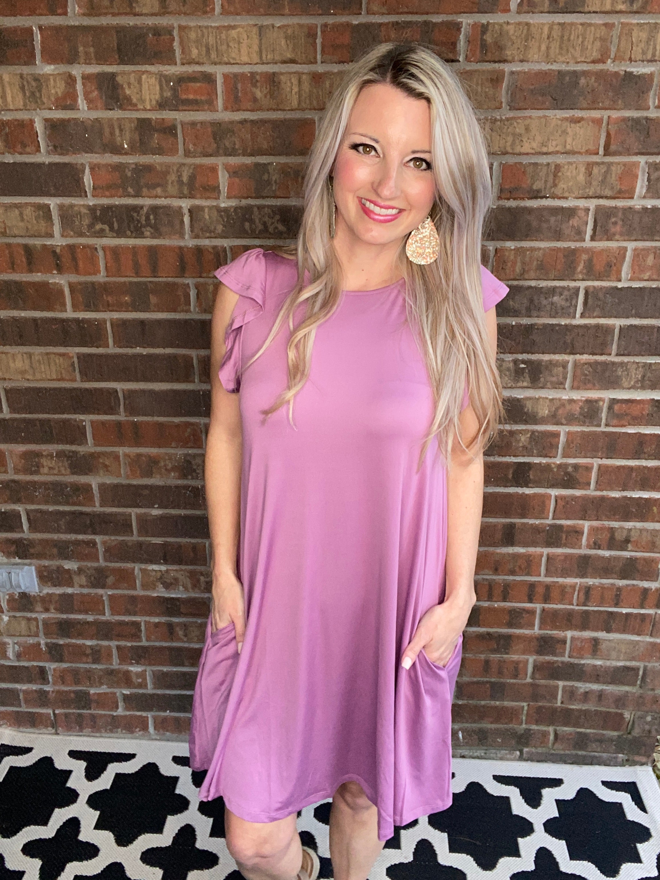 No Worries Dress in Lilac