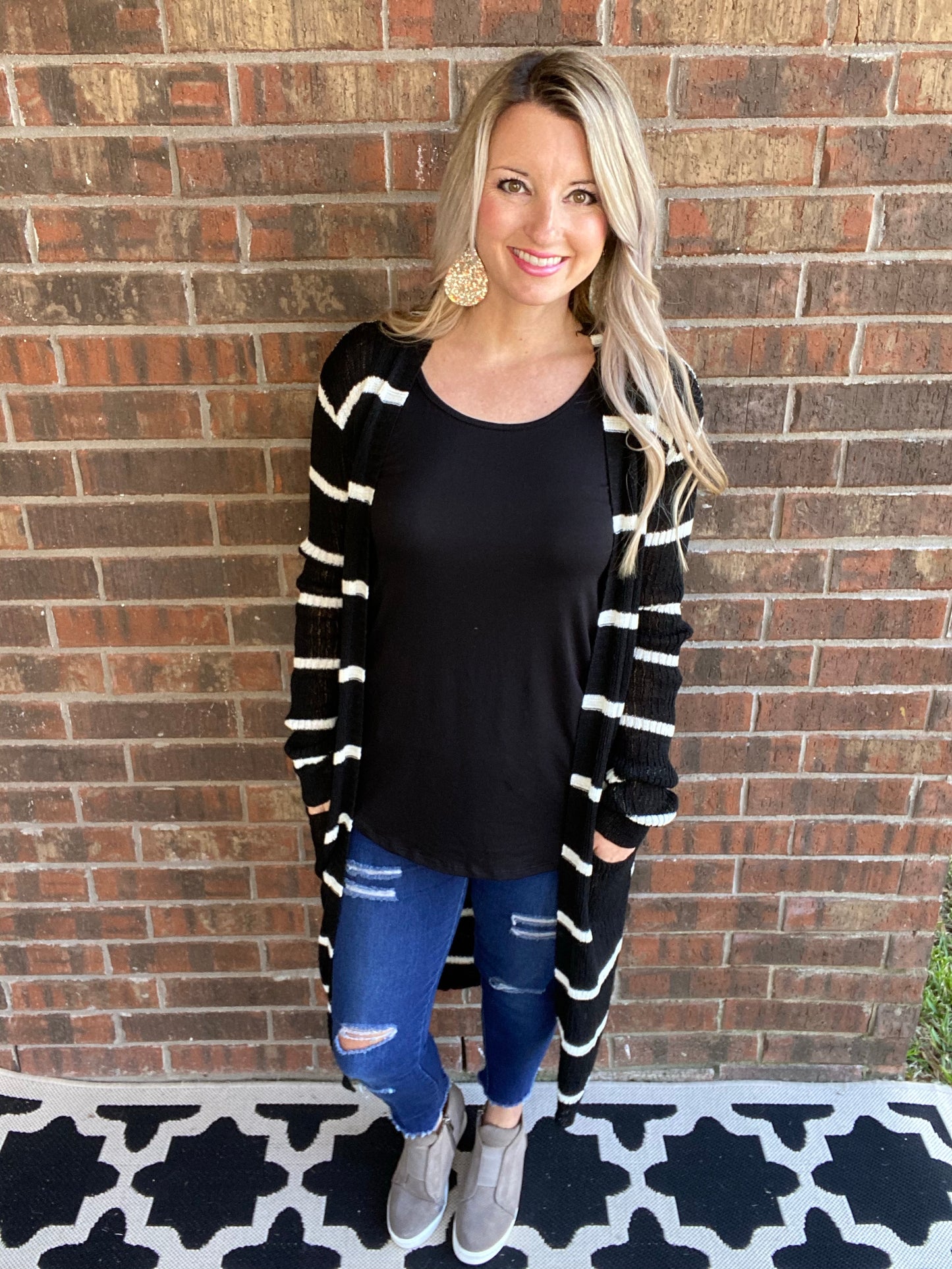 The Janessa Striped Cardigan
