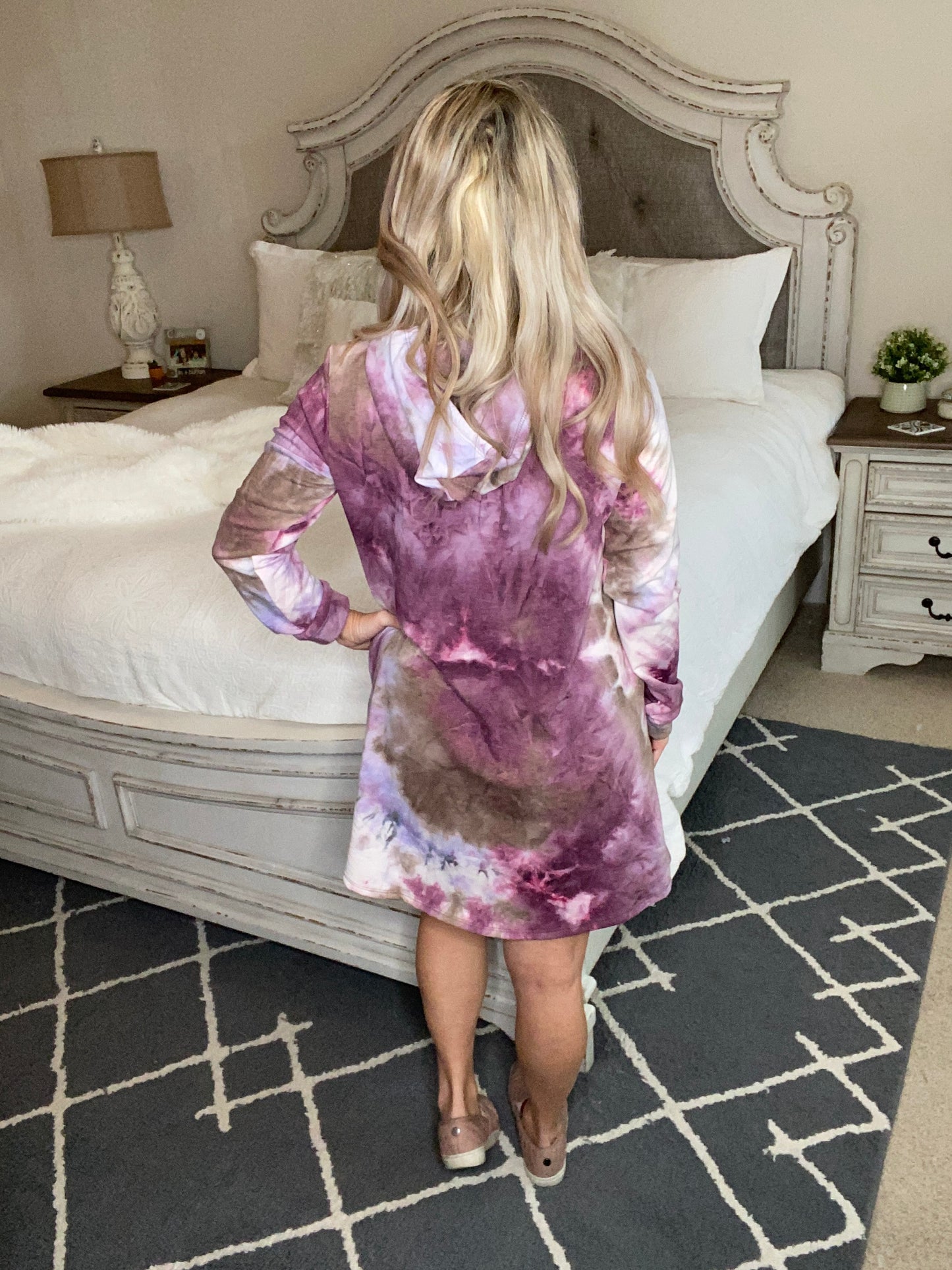 Tie Dye With A Hood Dress