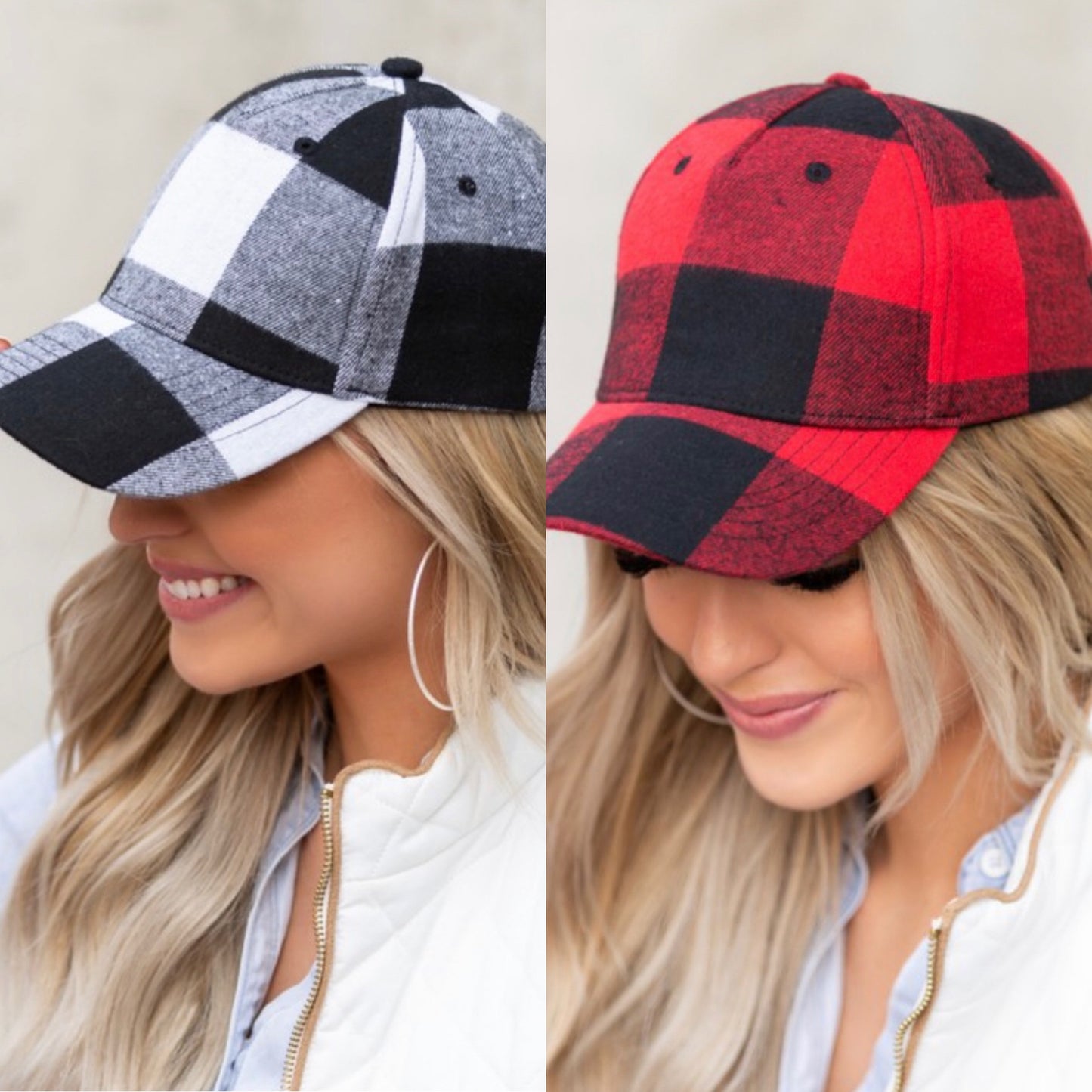 Fall Buffalo Plaid Hats