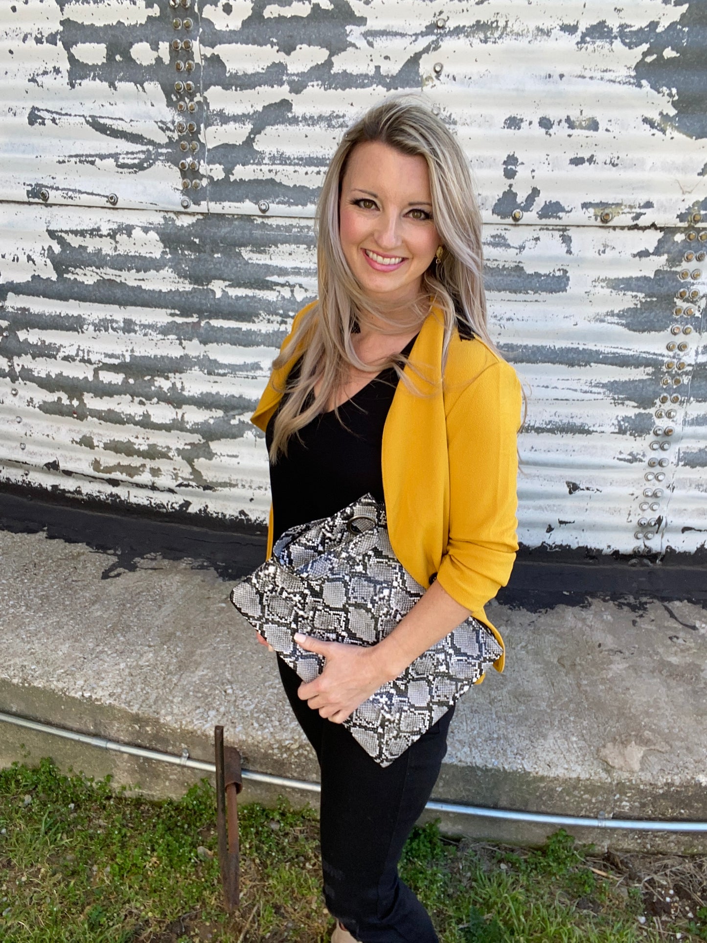 Acting Like A Lady Blazer in Mustard